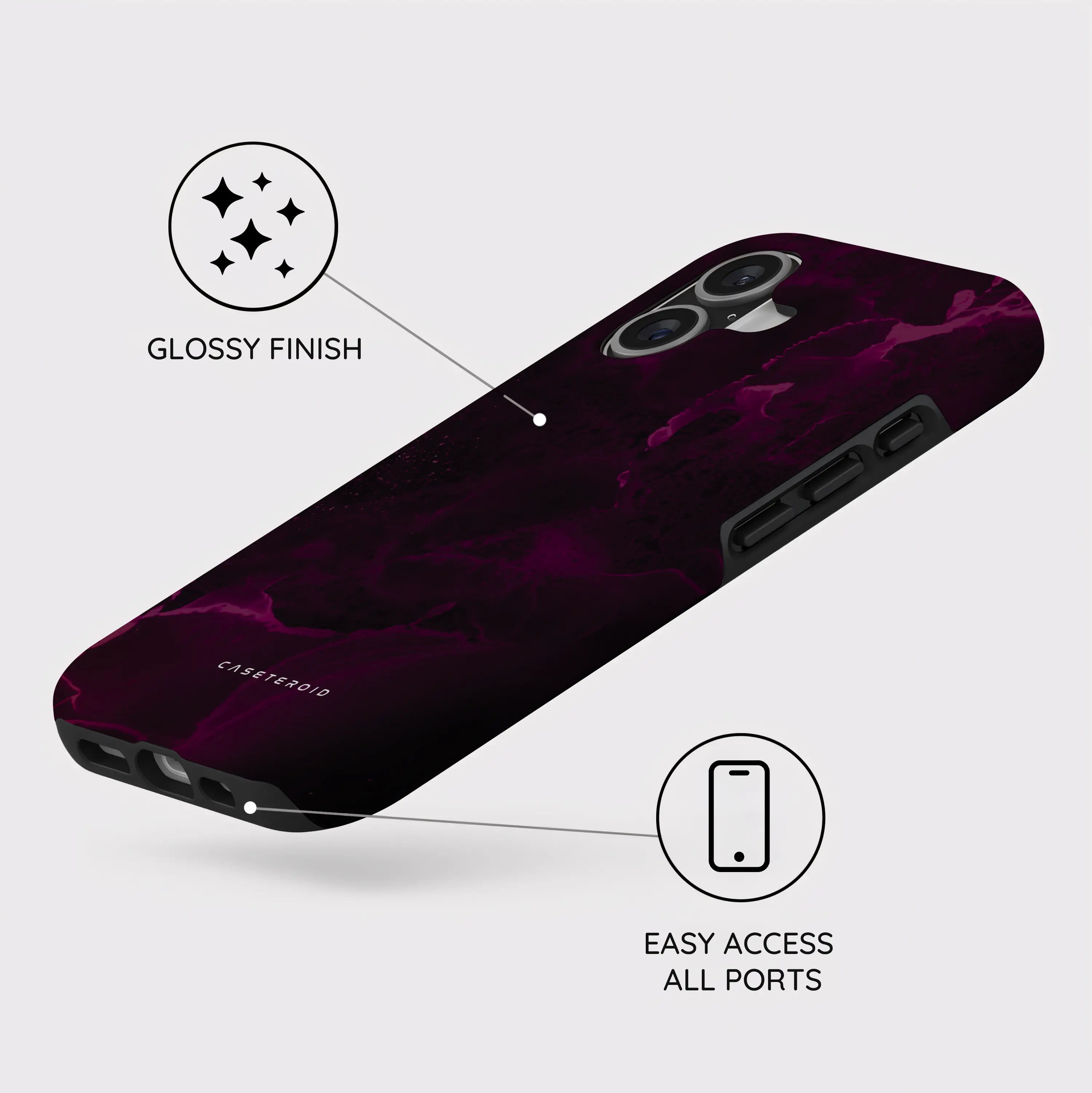Purple Nebula Burst - iPhone 17 Case