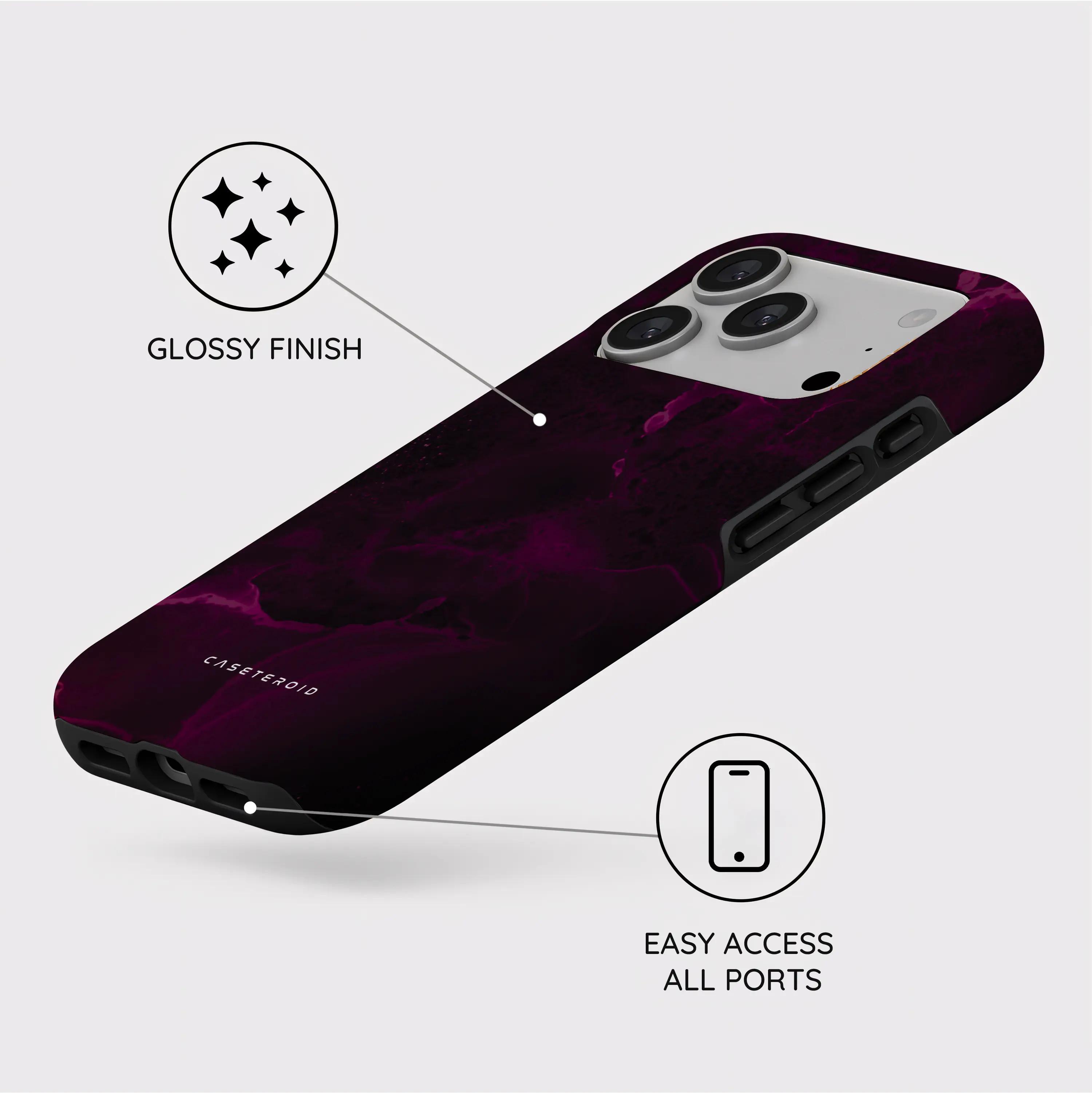 Purple Nebula Burst - iPhone 17 Pro Case