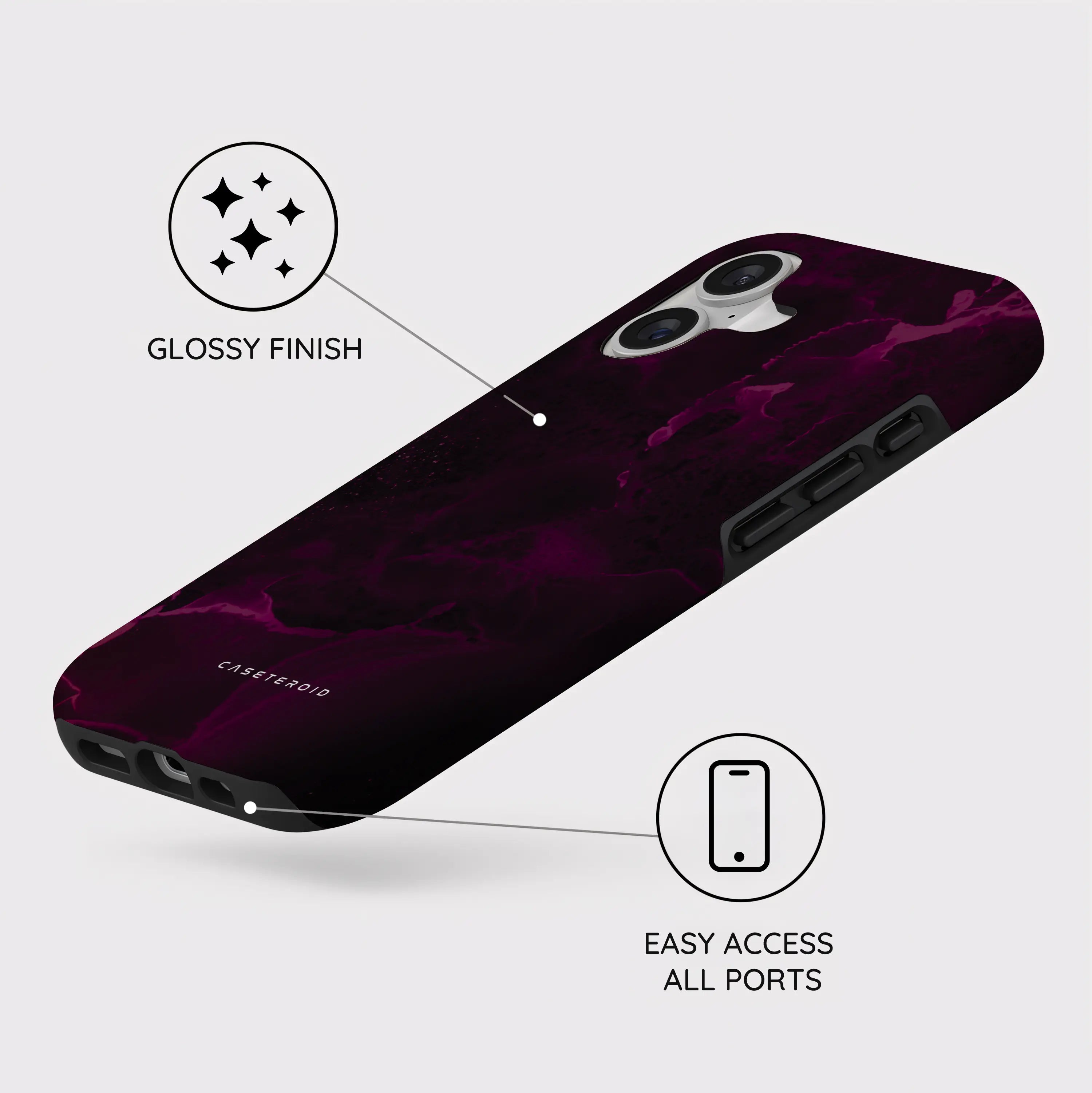 Purple Nebula Burst - iPhone 17 Case
