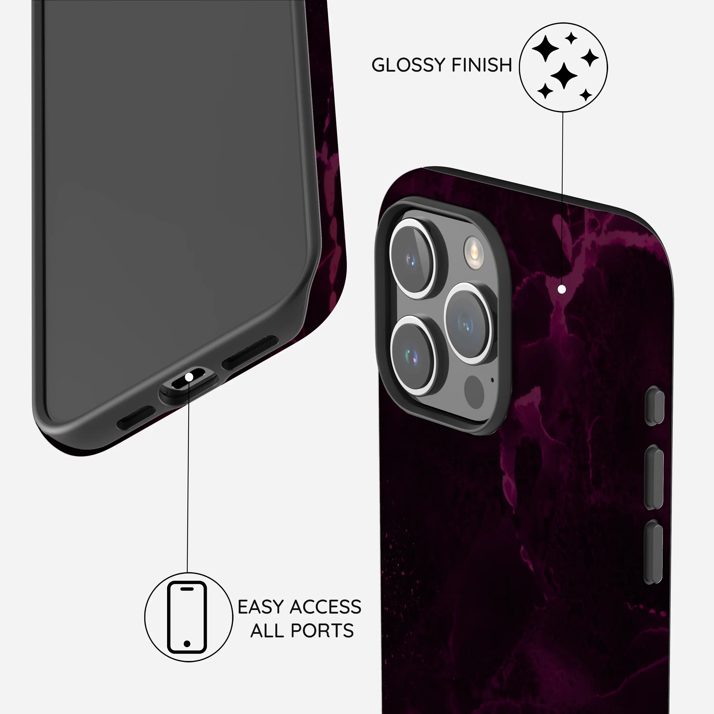 Purple Nebula Burst - iPhone 15 Pro Case