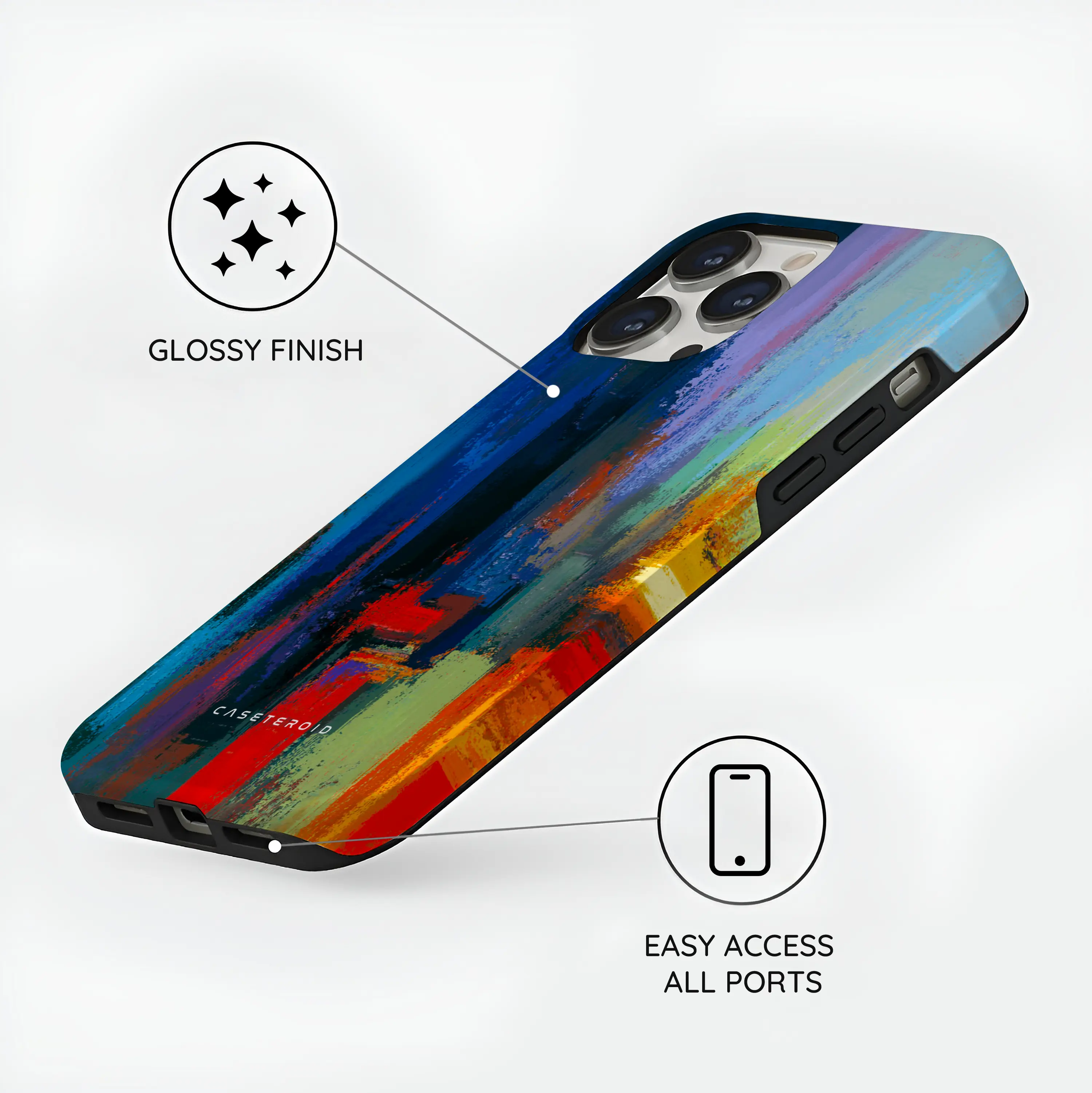 Rainbow Canvas - iPhone 13 Pro Max Case