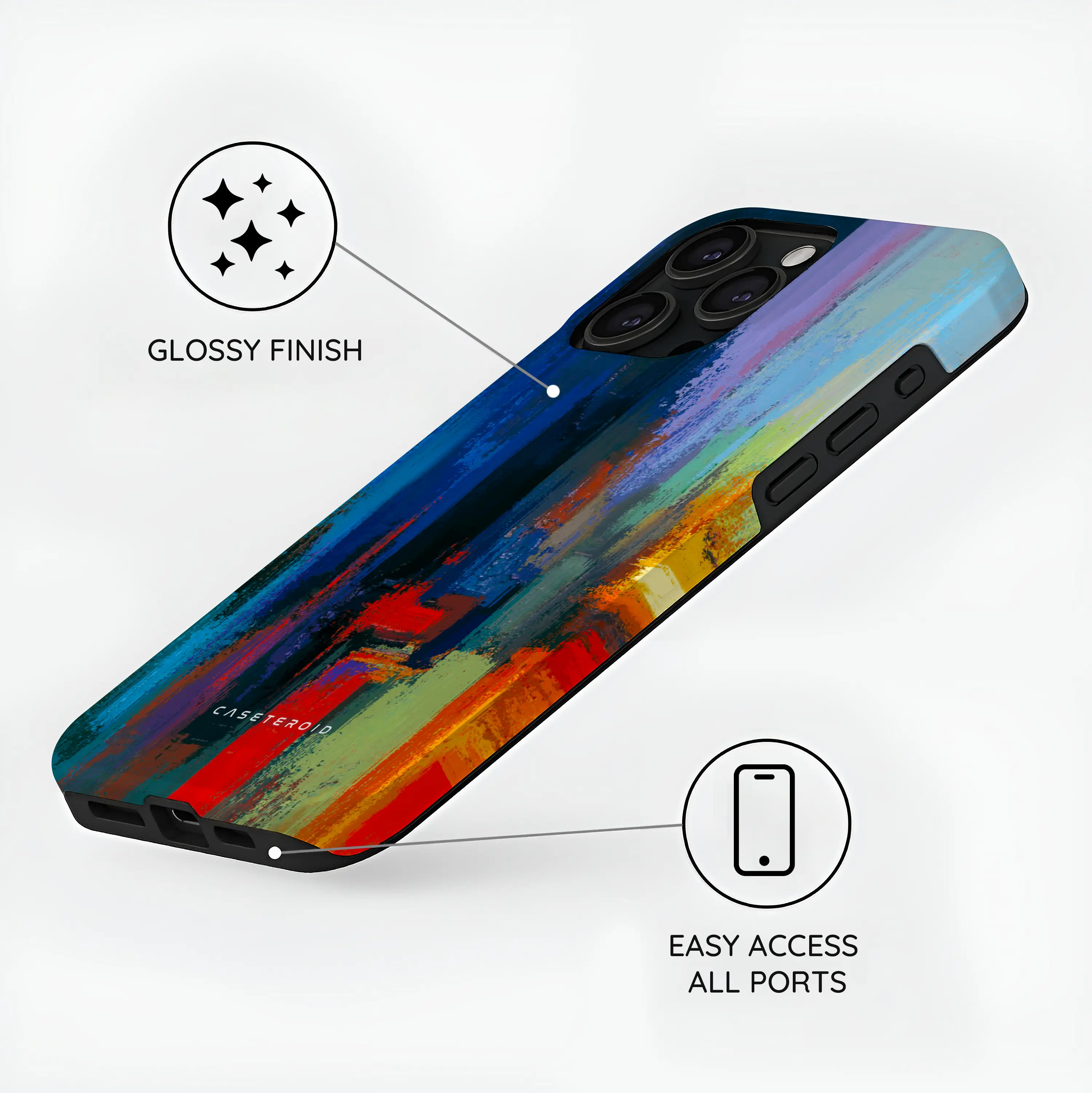 Rainbow Canvas - iPhone 15 Pro Case