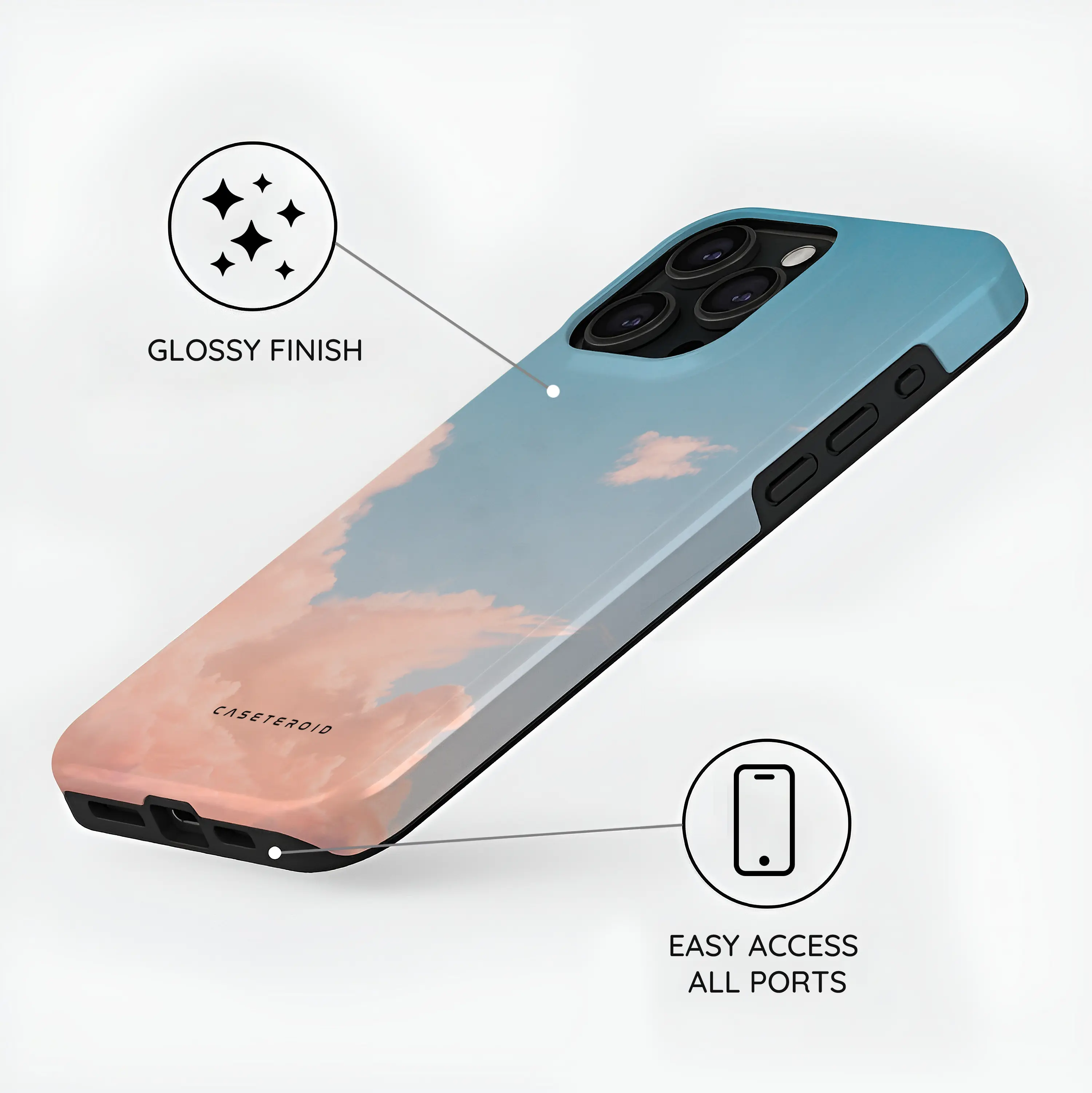 Roseate Skyline - iPhone 15 Pro Max Case