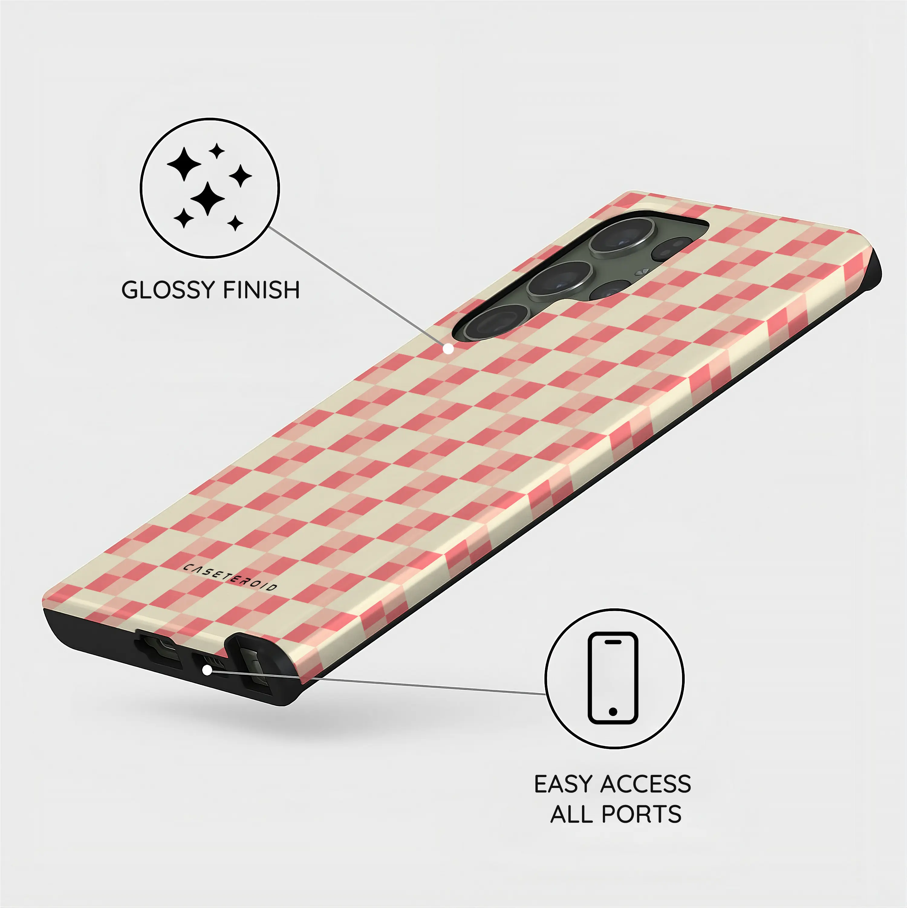 Blush Grid - Samsung Galaxy S23 Ultra Case