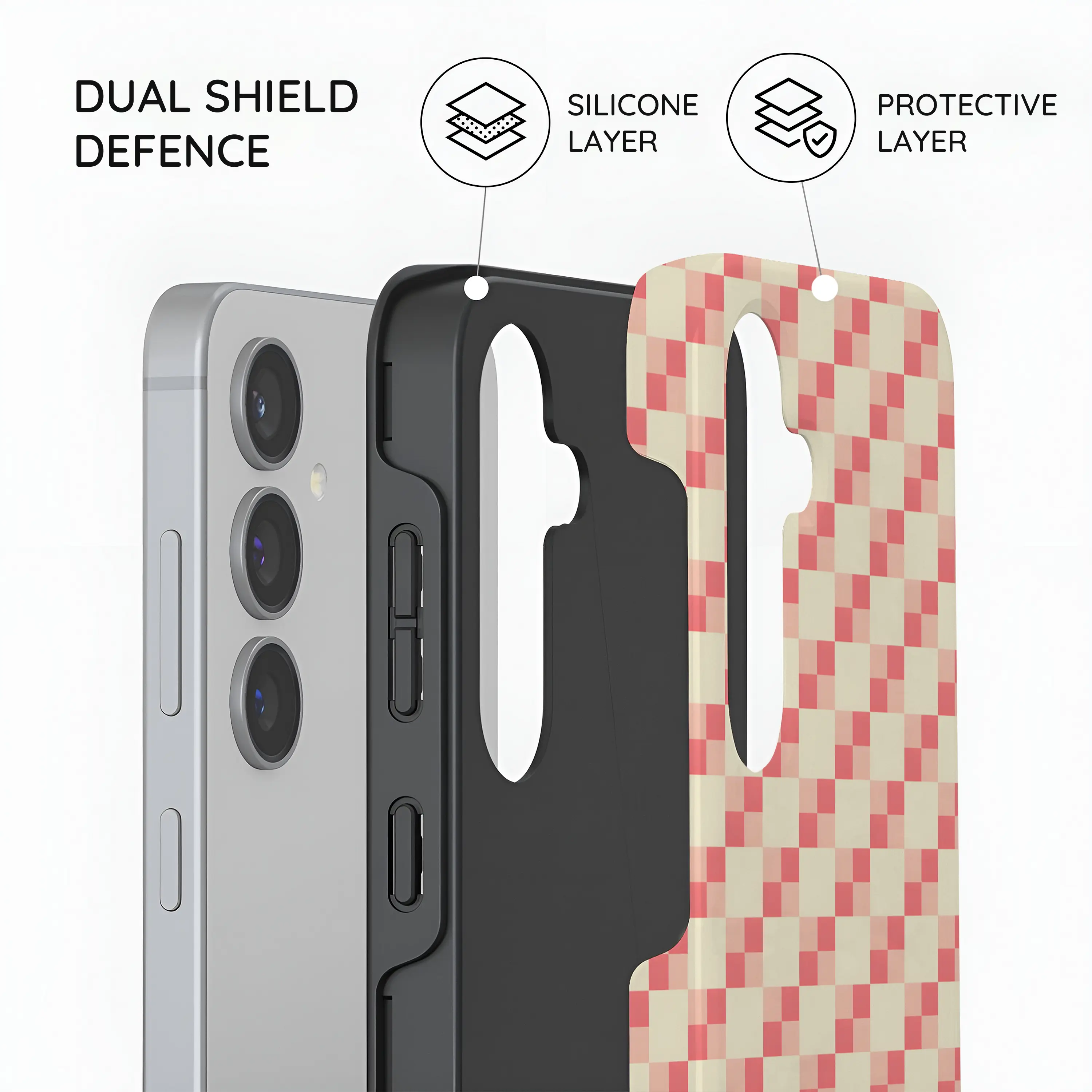 Blush Grid - Samsung Galaxy S24 Case