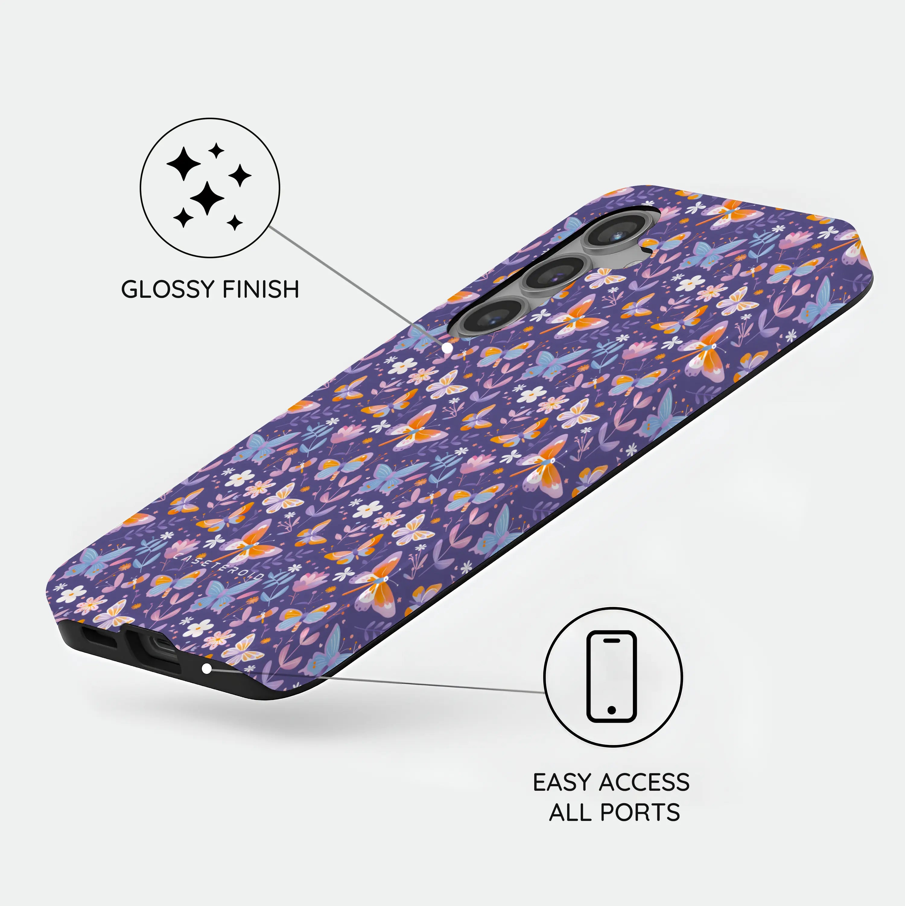 Violet Flutter - Samsung Galaxy S24 Plus Case