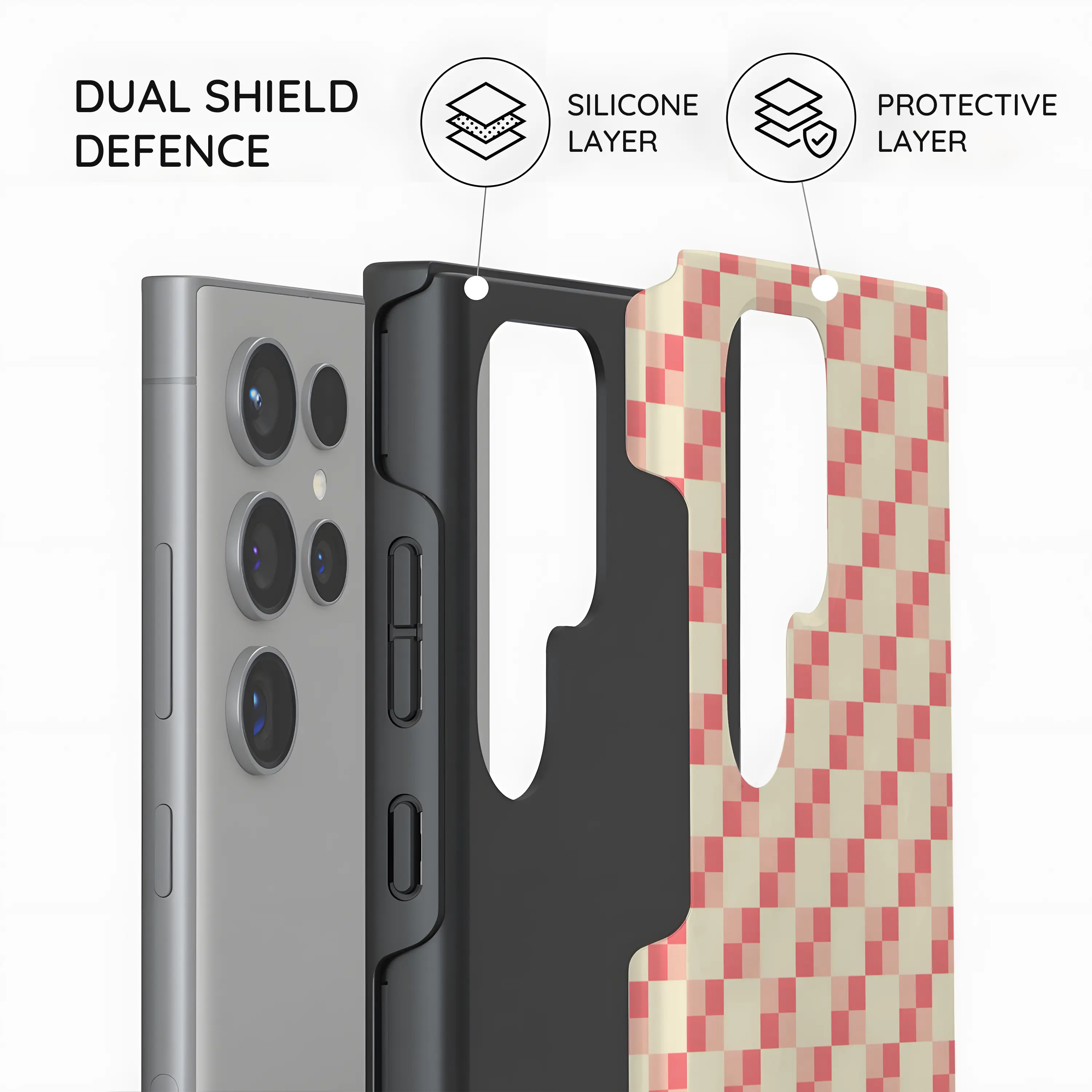 Blush Grid - Samsung Galaxy S24 Ultra Case