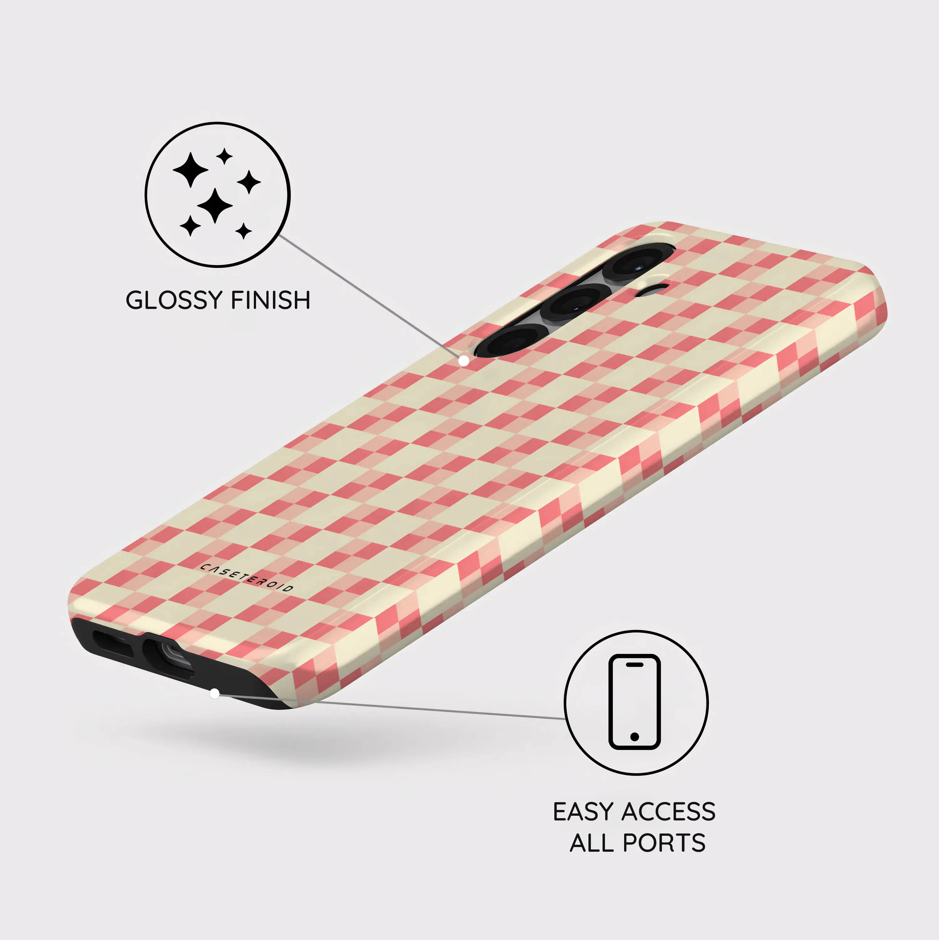 Blush Grid - Samsung Galaxy S25 Case