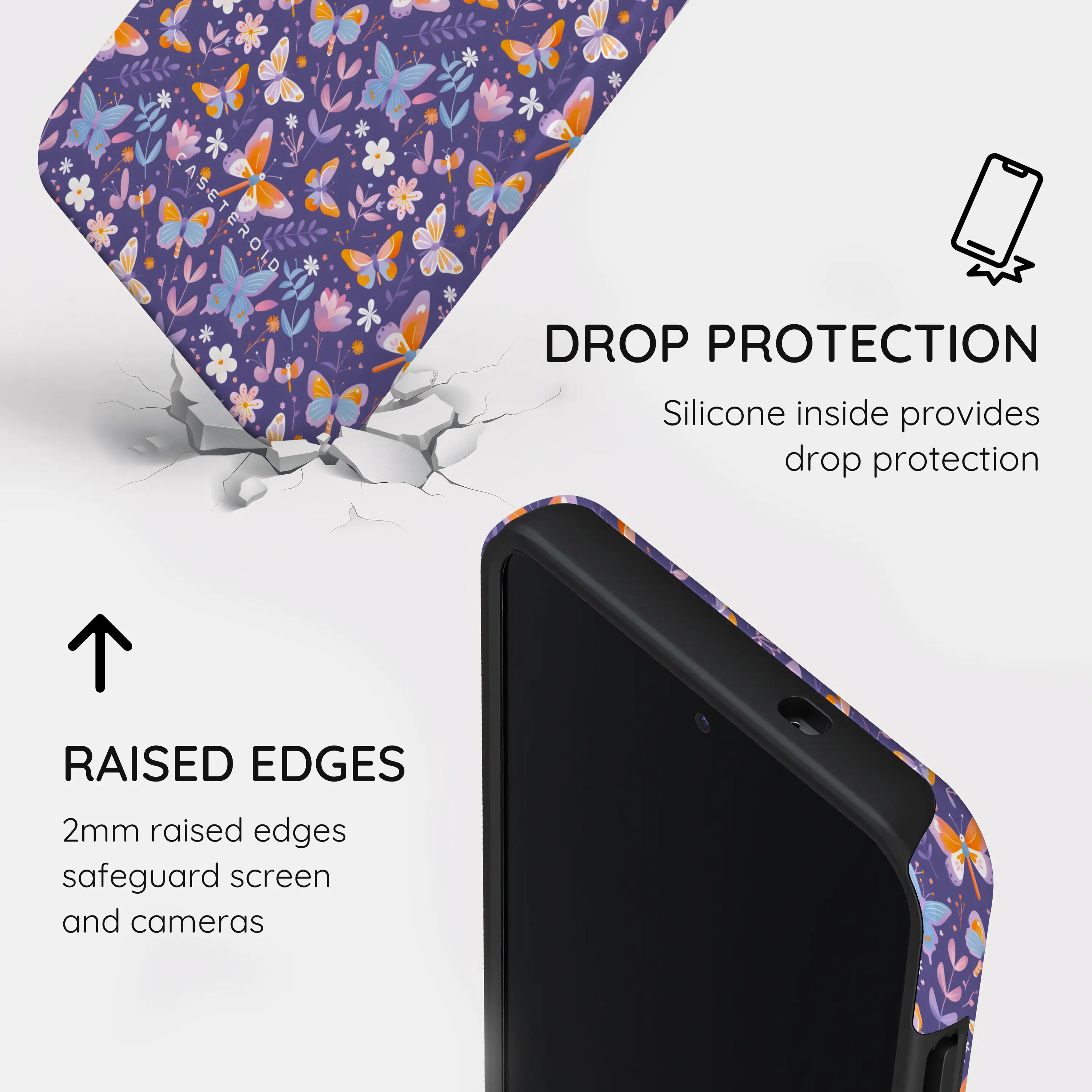 Violet Flutter - Samsung Galaxy S25 Plus Case