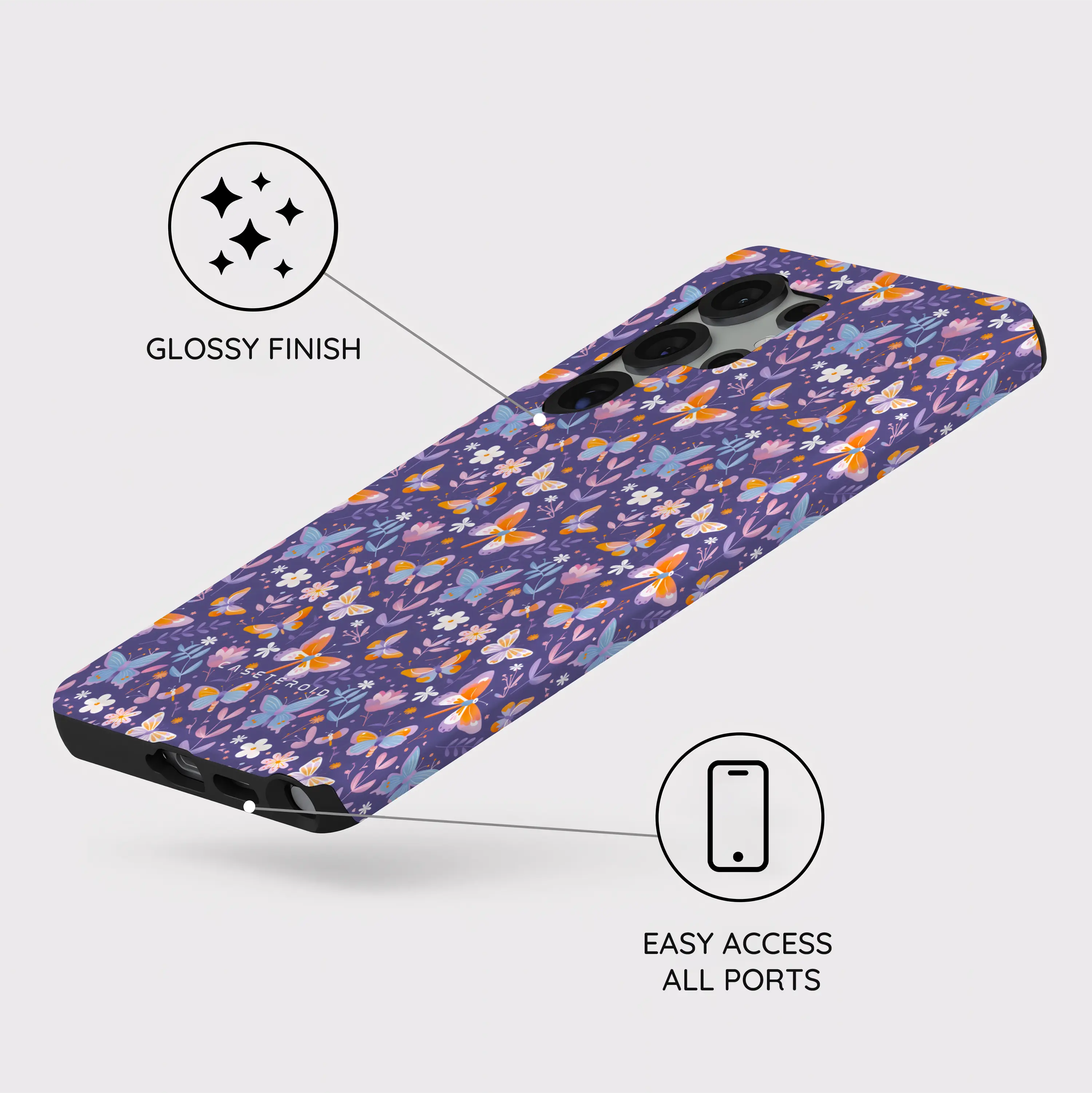 Violet Flutter - Samsung Galaxy S25 Ultra Case