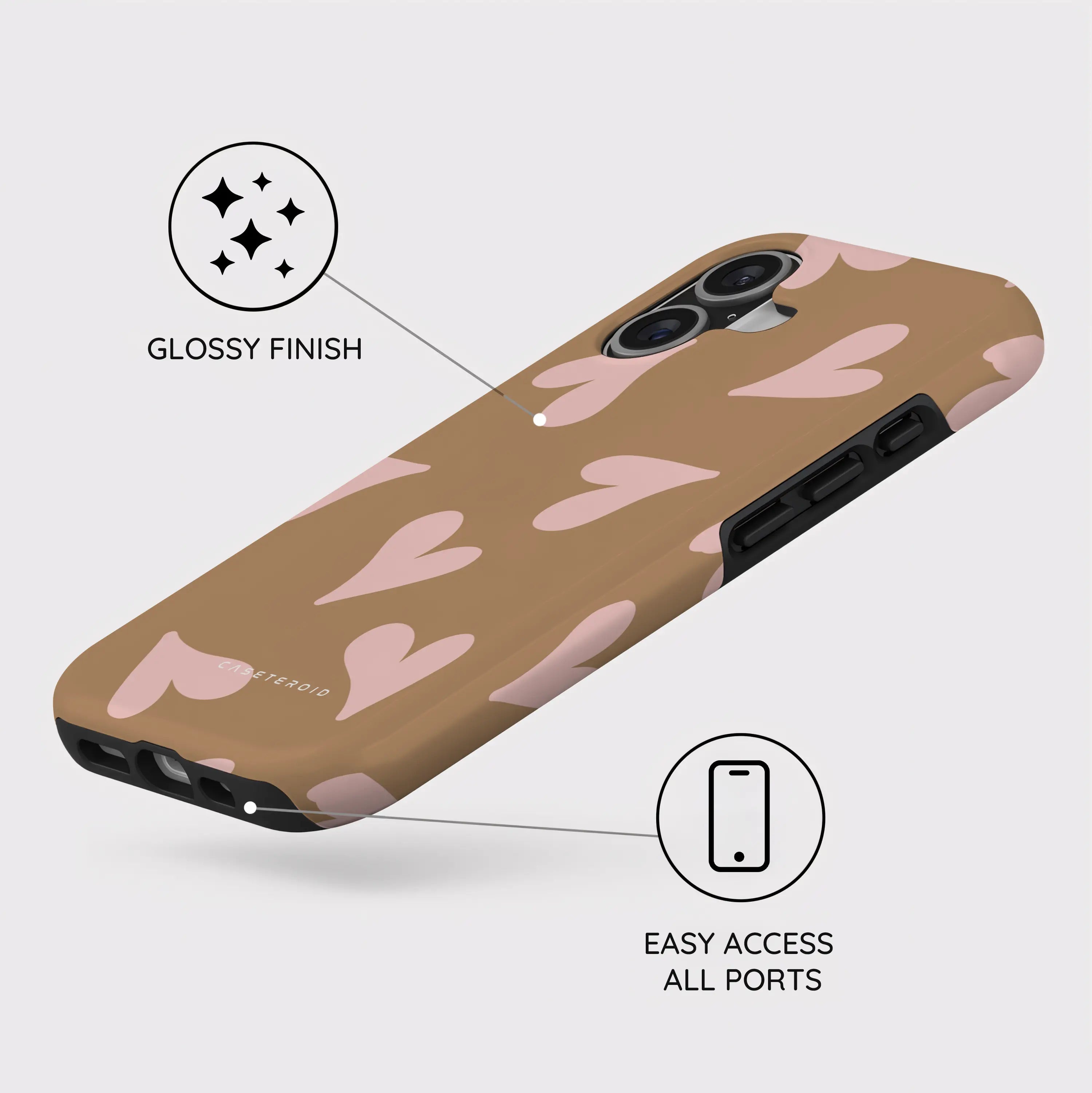 Sandy Hearts - iPhone 17 Case