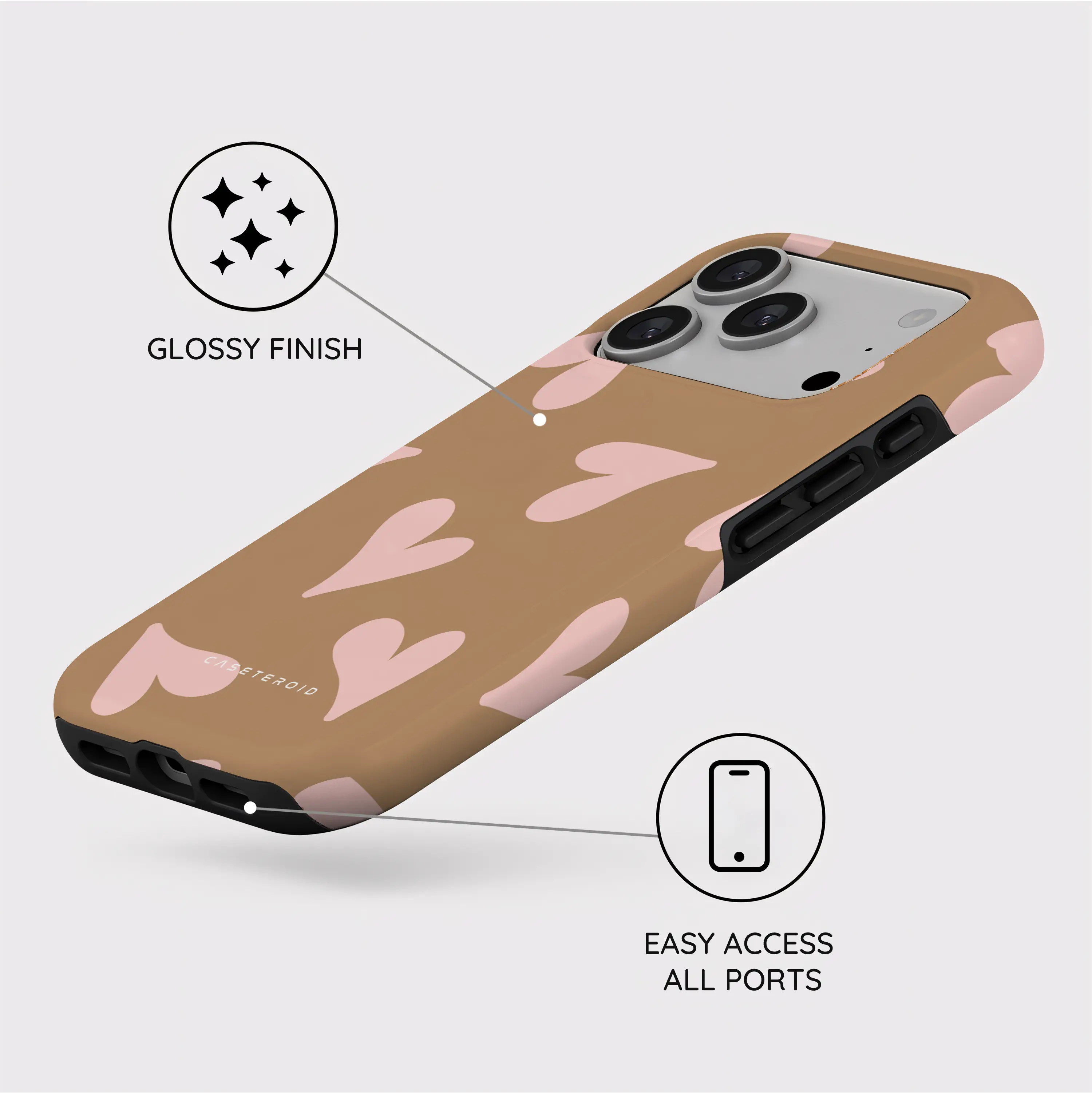 Sandy Hearts - iPhone 17 Pro Case