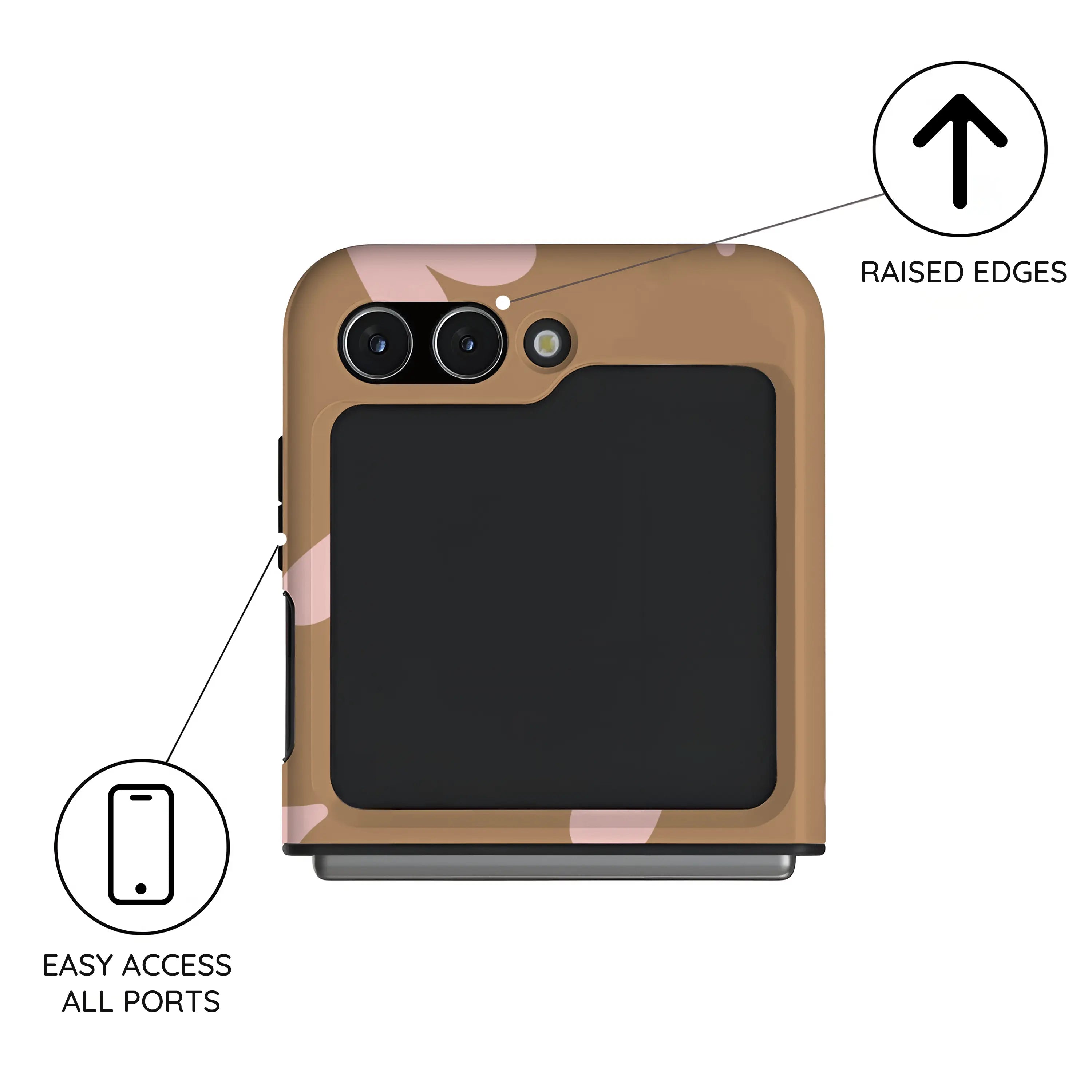 Sandy Hearts - Samsung Galaxy Z Flip 5 Case