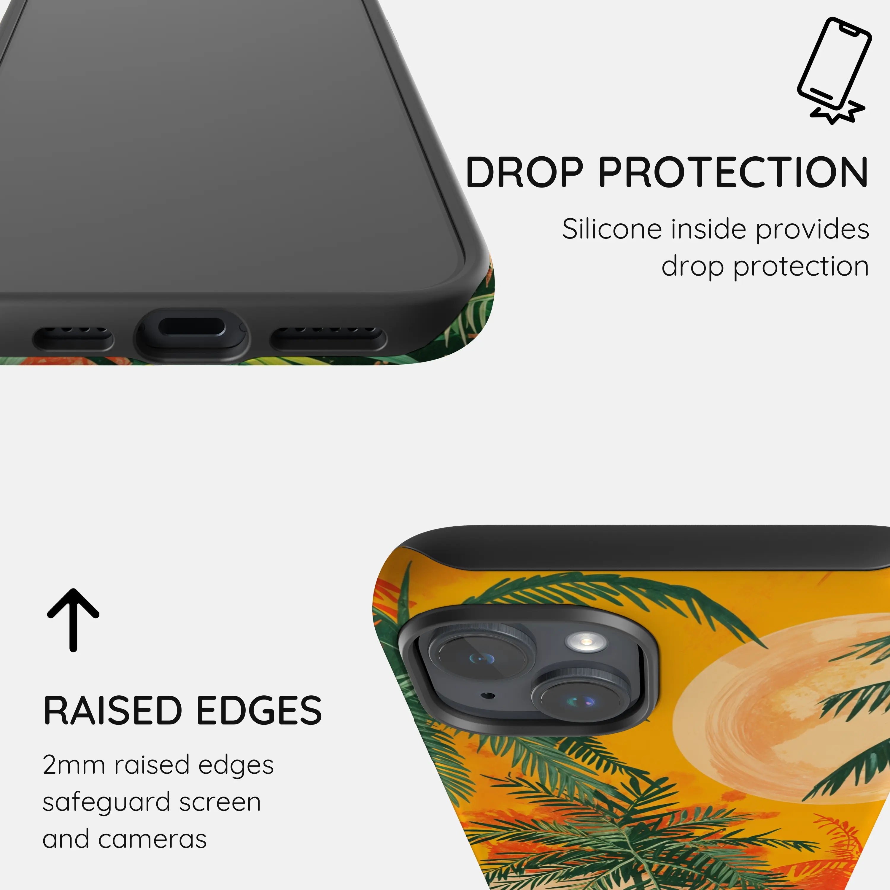 Sunset Shores Symphony - iPhone 15 Plus Case