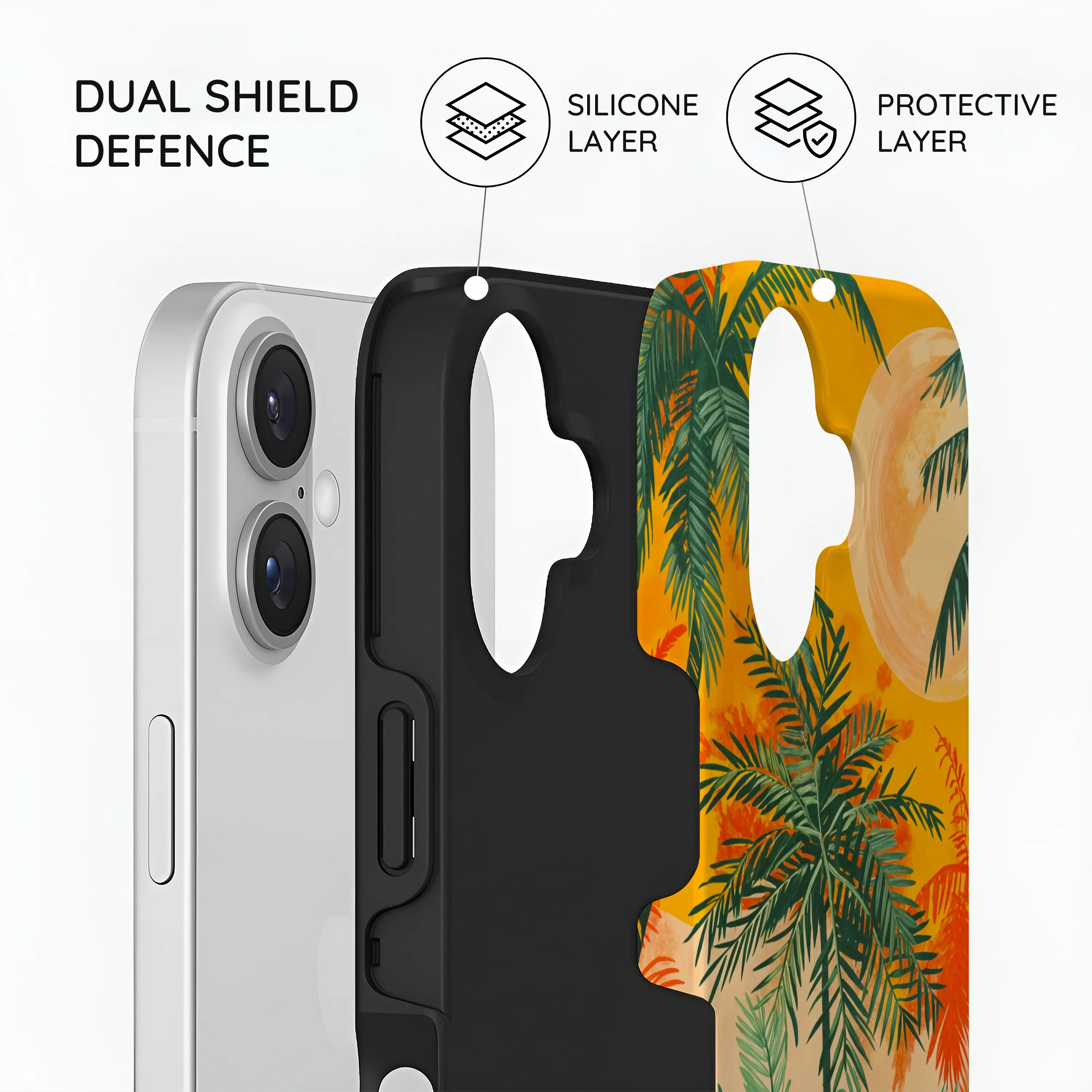Sunset Shores Symphony - iPhone 16 Plus Case