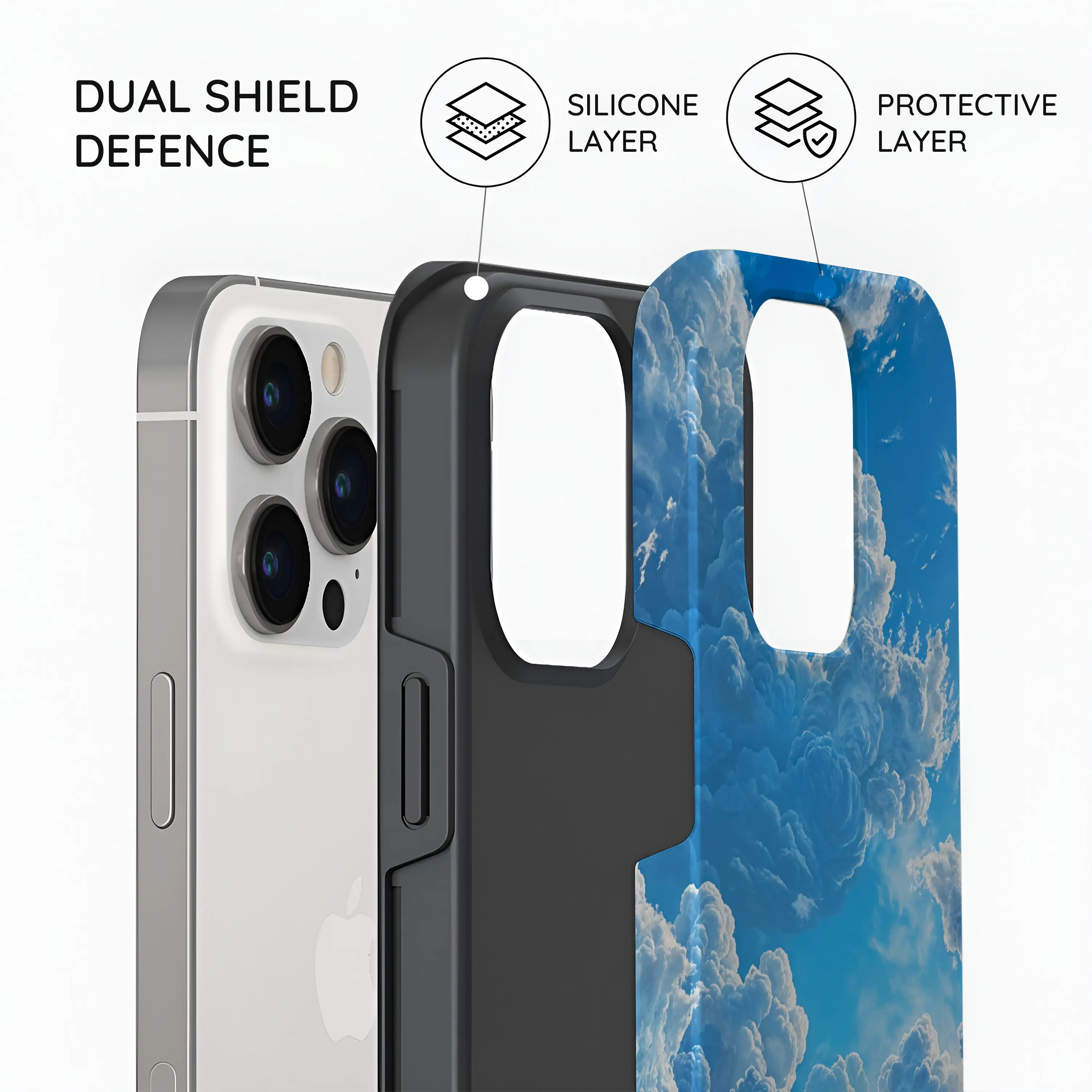 Tranquil Skyward Horizon - iPhone 14 Pro Case