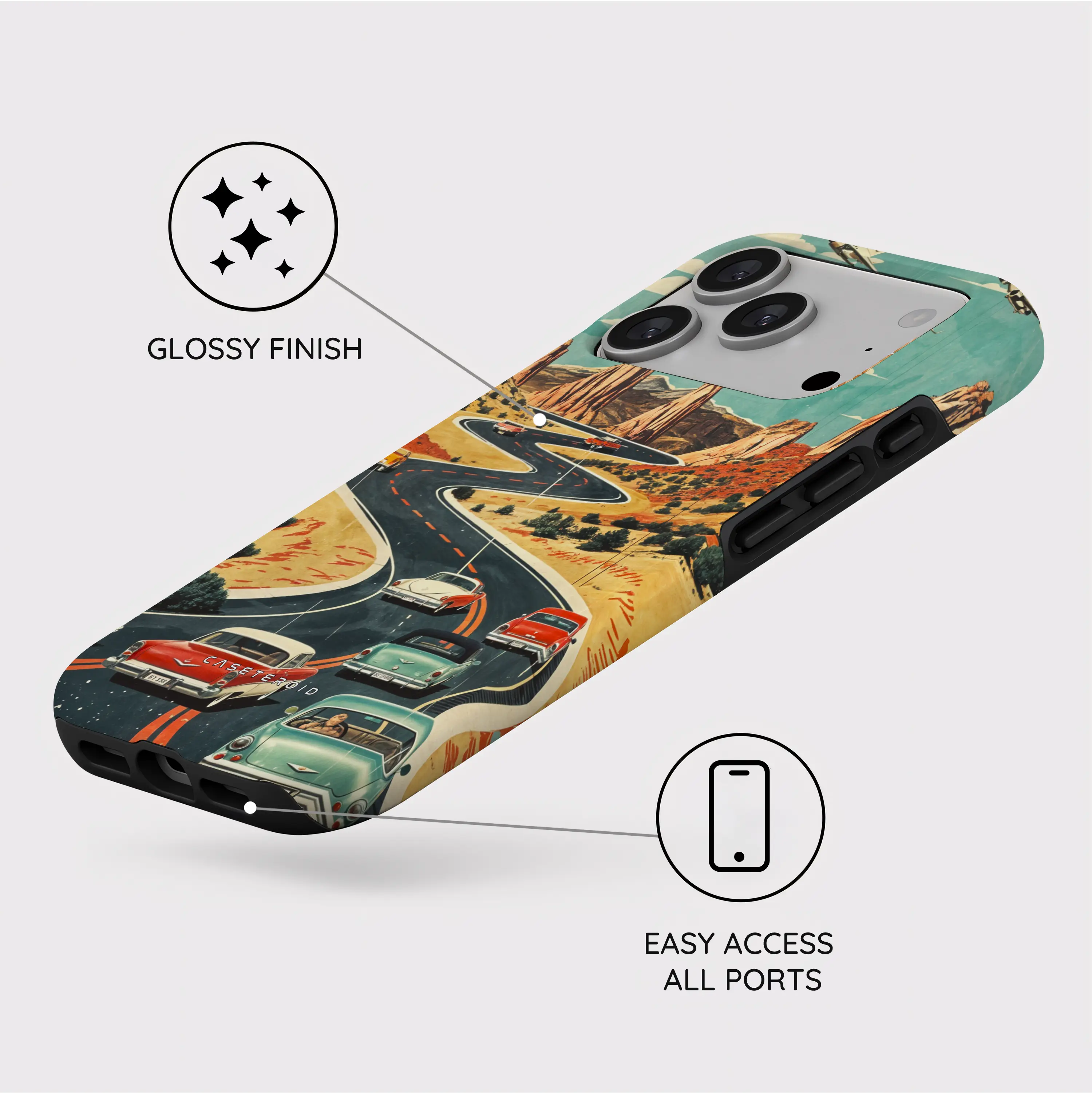 Vintage Journey Route - iPhone 17 Pro Case