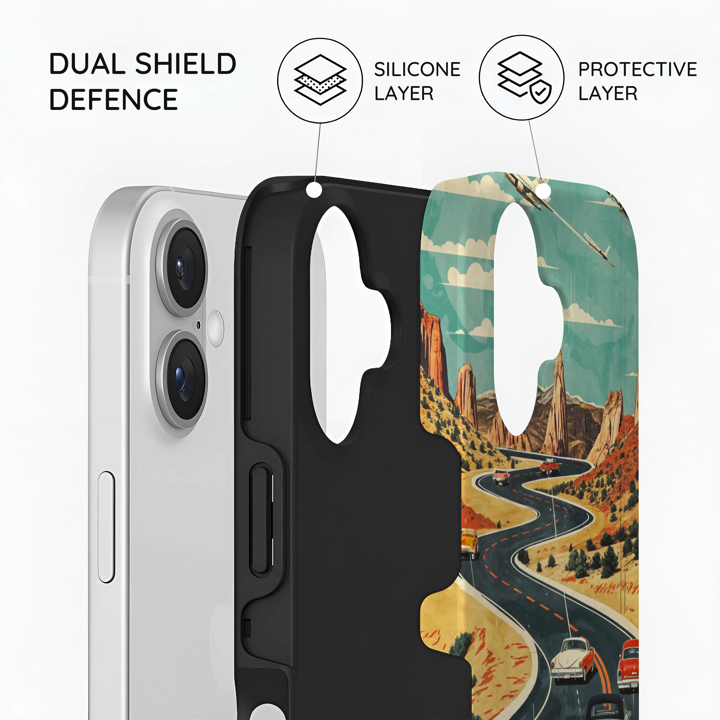Vintage Journey Route - iPhone 16 Case