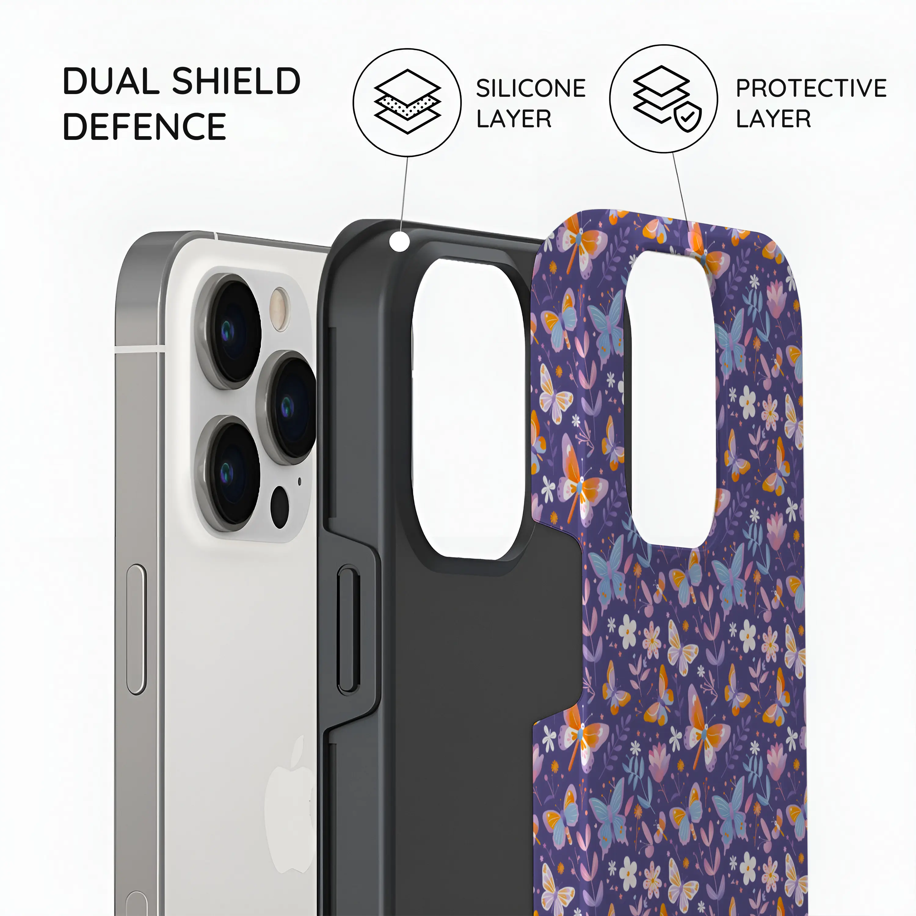 Violet Flutter - iPhone 13 Pro Max Case