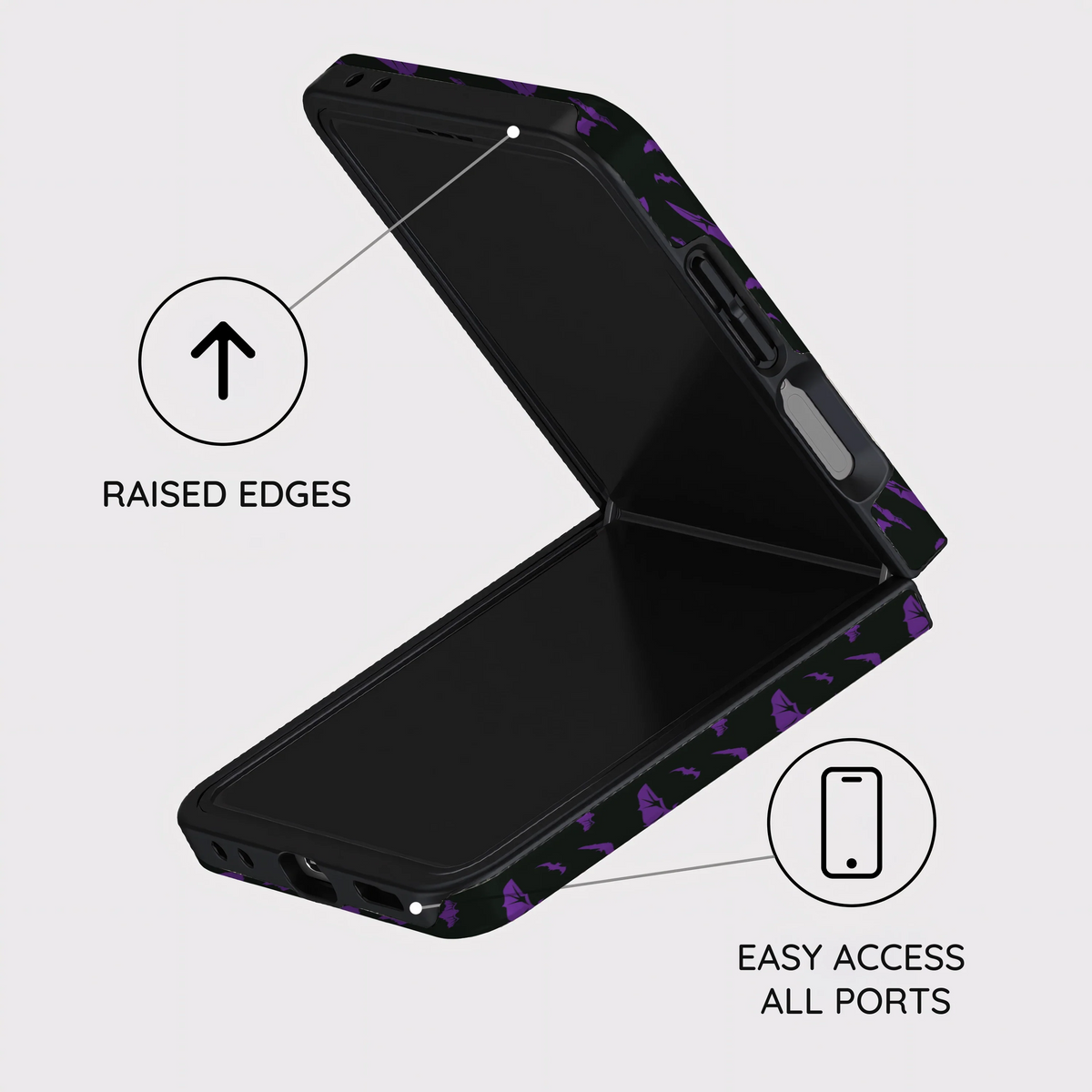 Violet Swarm - Samsung Galaxy Z Flip 8 Case