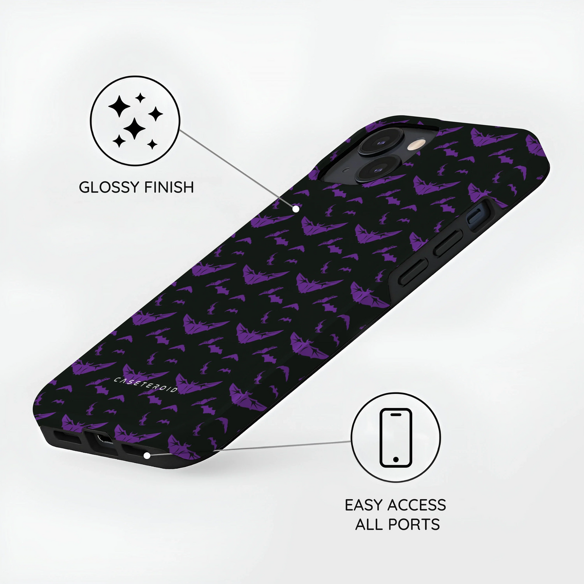 Violet Swarm - iPhone 15 Case