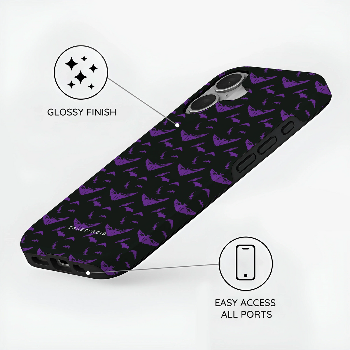 Violet Swarm - iPhone 16 Case