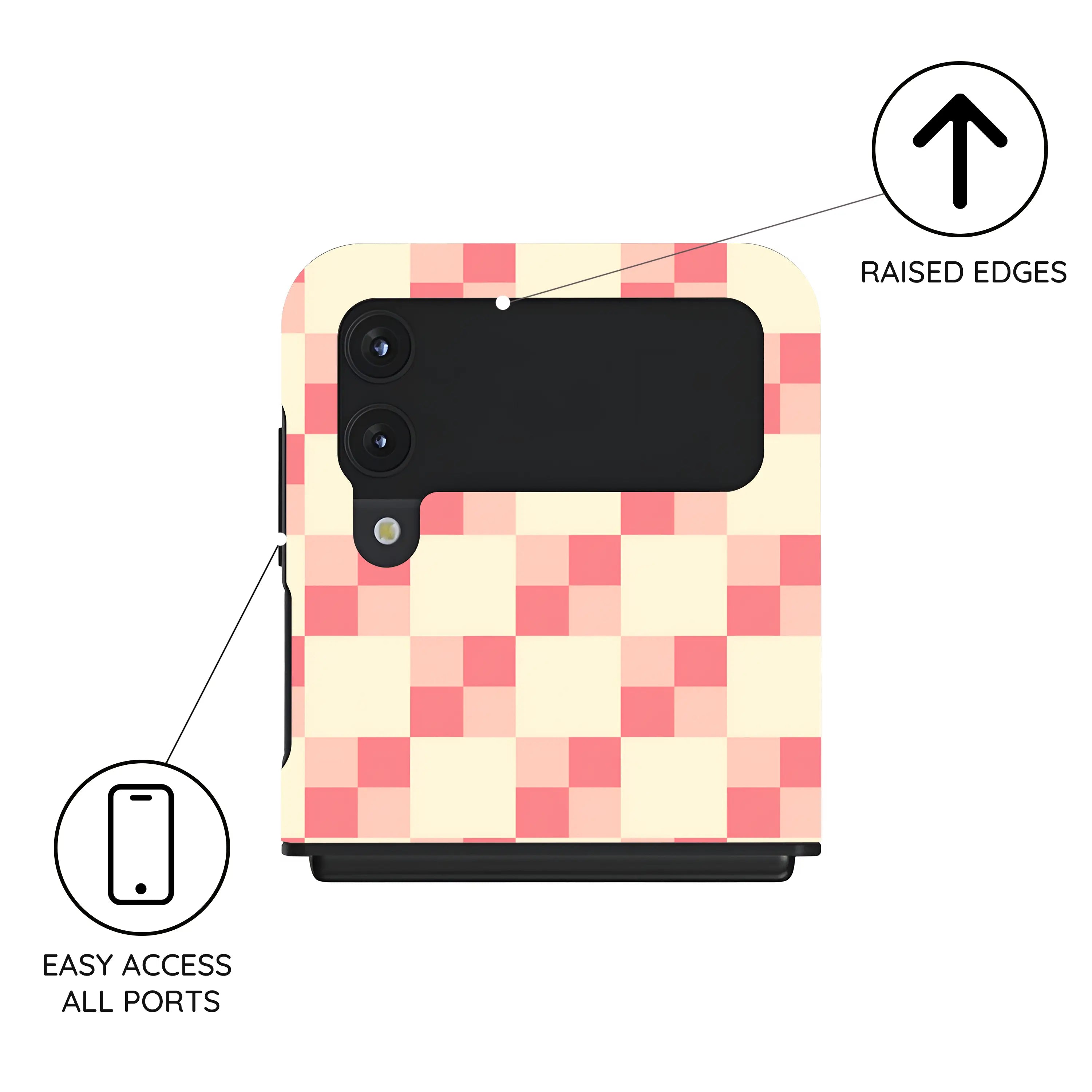 Blush Grid - Samsung Galaxy Z Flip 4 Case