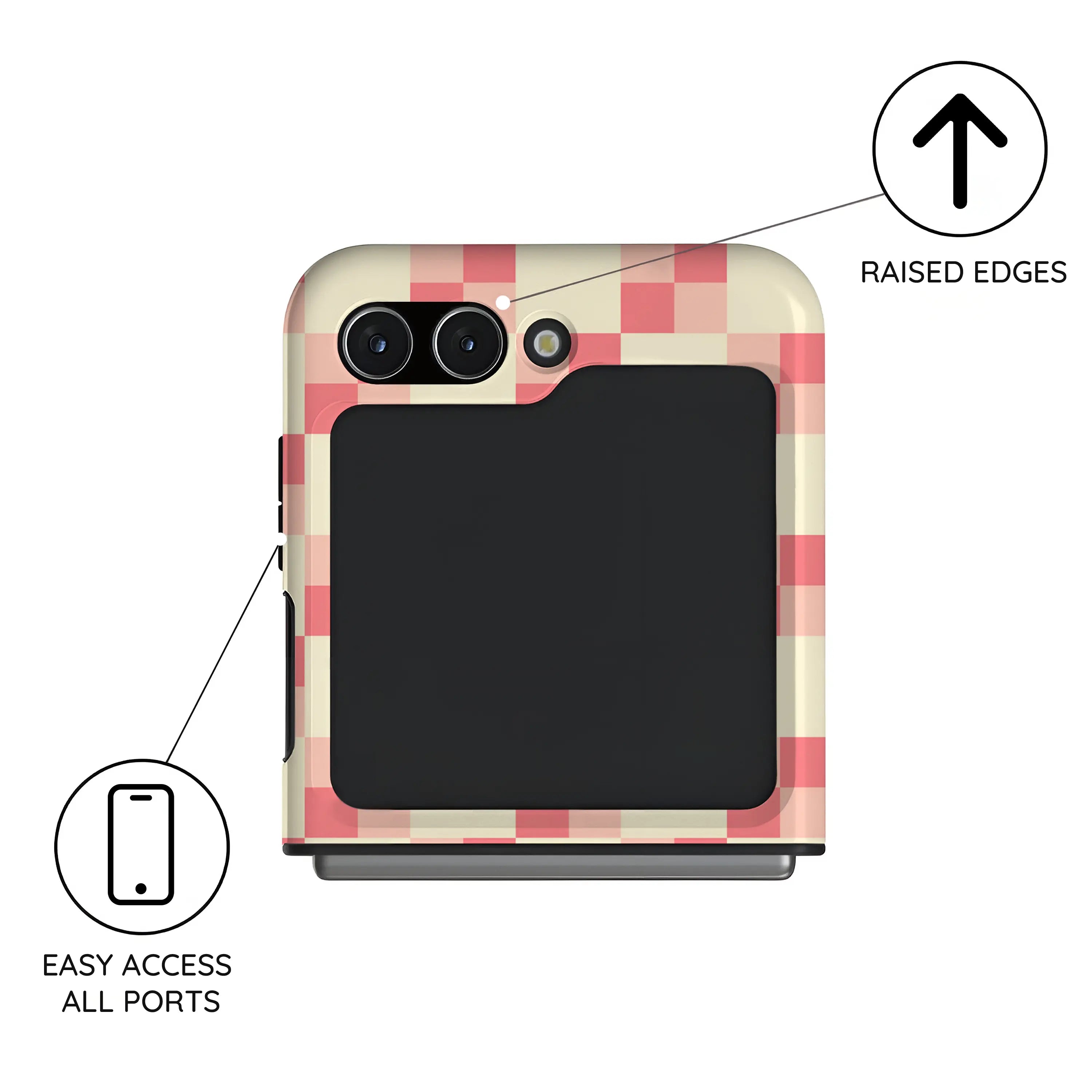 Blush Grid - Samsung Galaxy Z Flip 5 Case