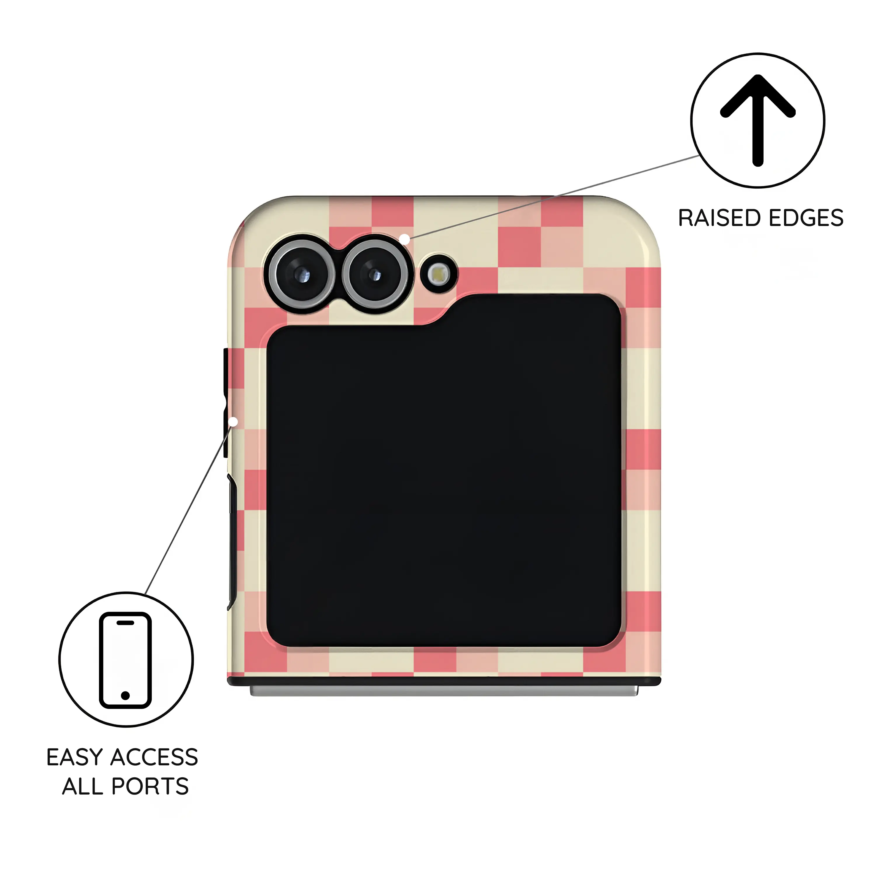 Blush Grid - Samsung Galaxy Z Flip 6 Case