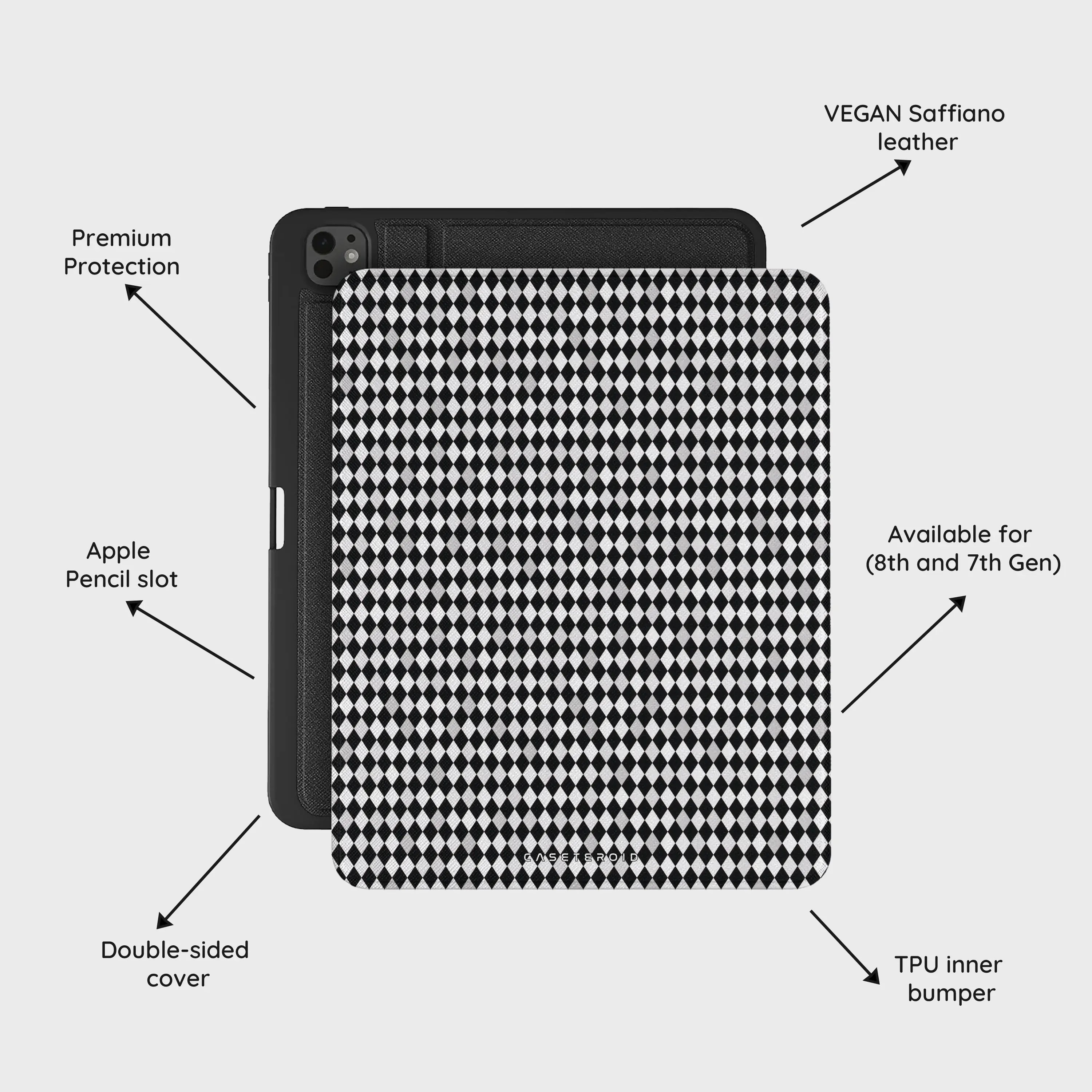 Noir Diamonds - iPad Pro 13 (8th/7th Gen) Case
