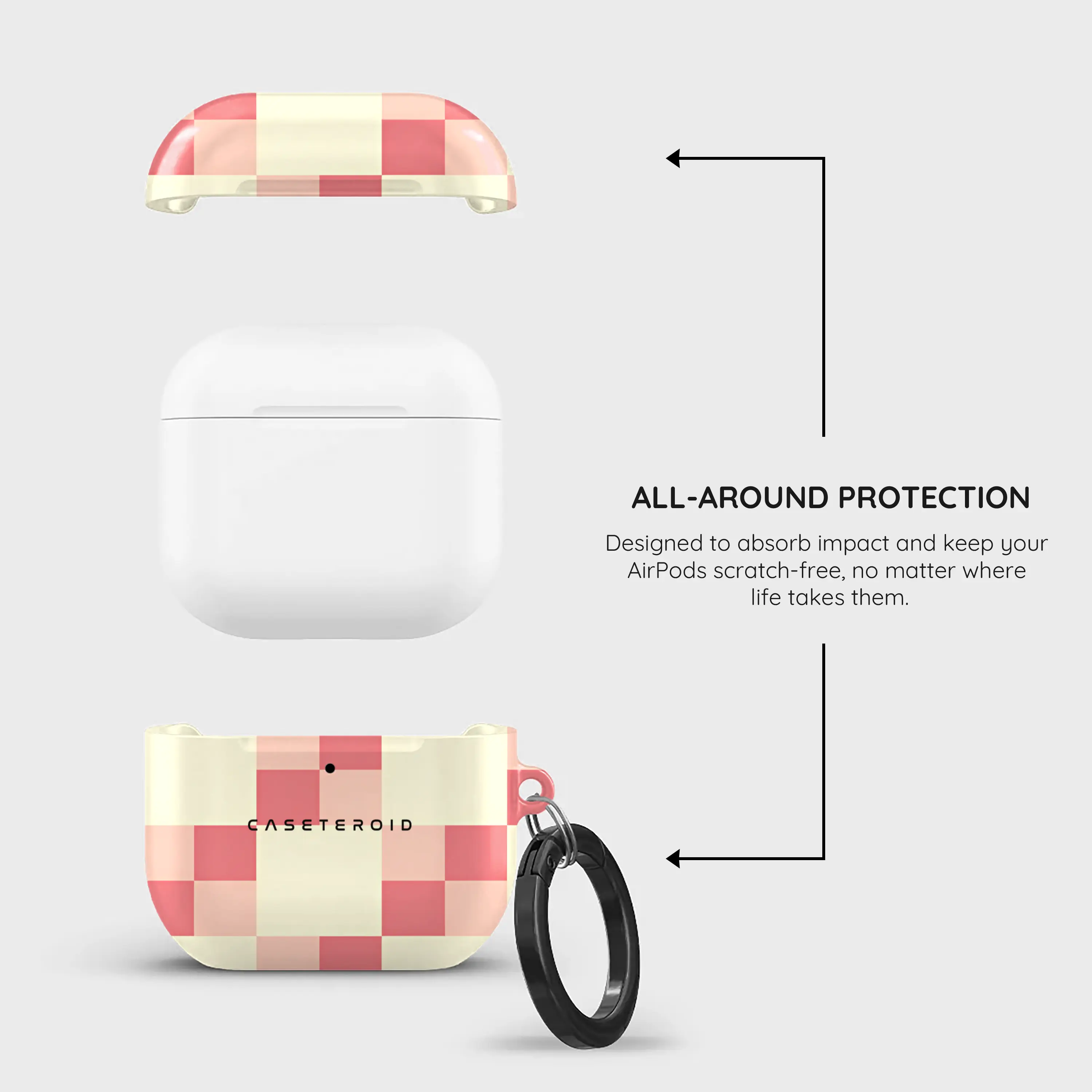 Blush Grid - AirPods 4 Case