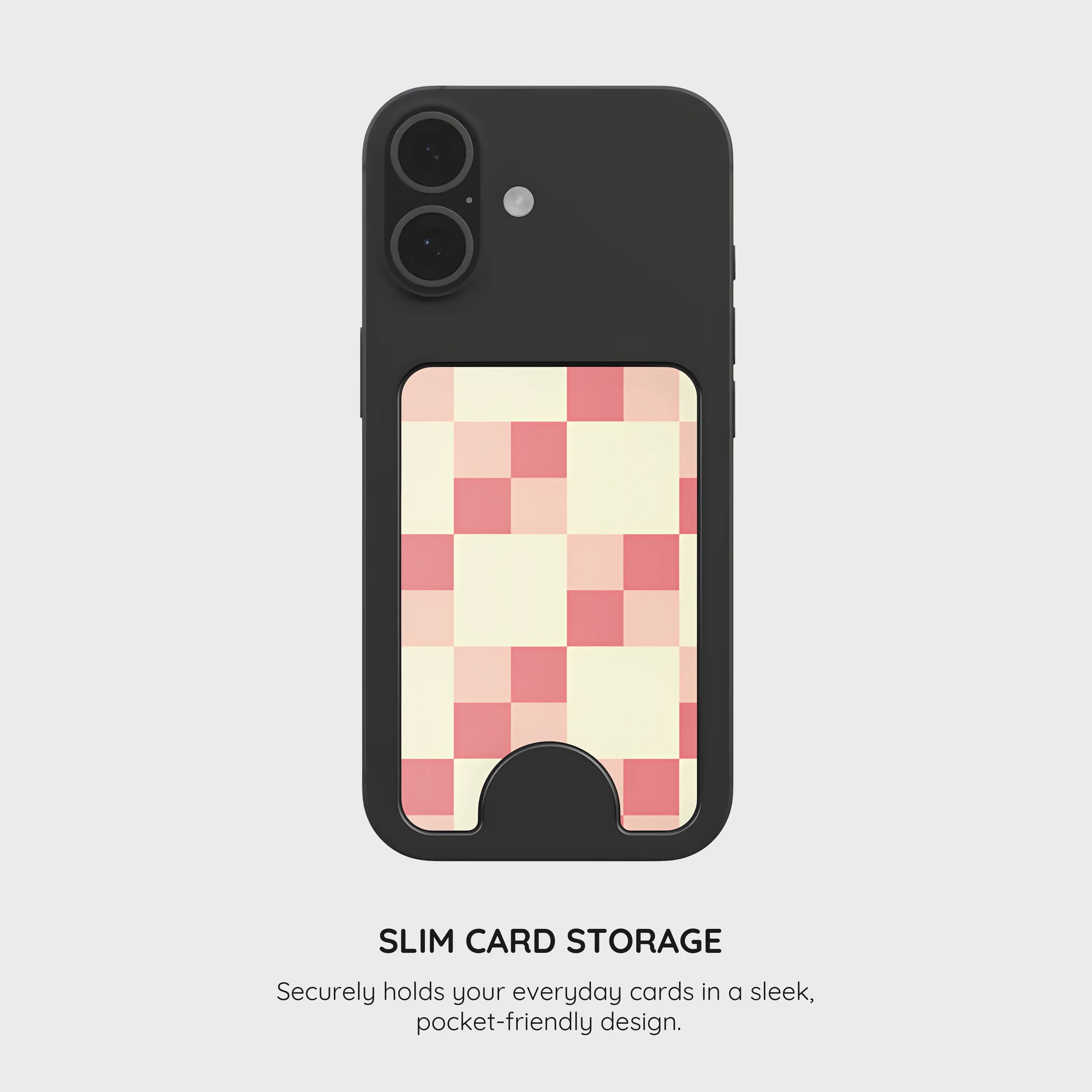 Blush Grid - Magnetic Wallet & Stand