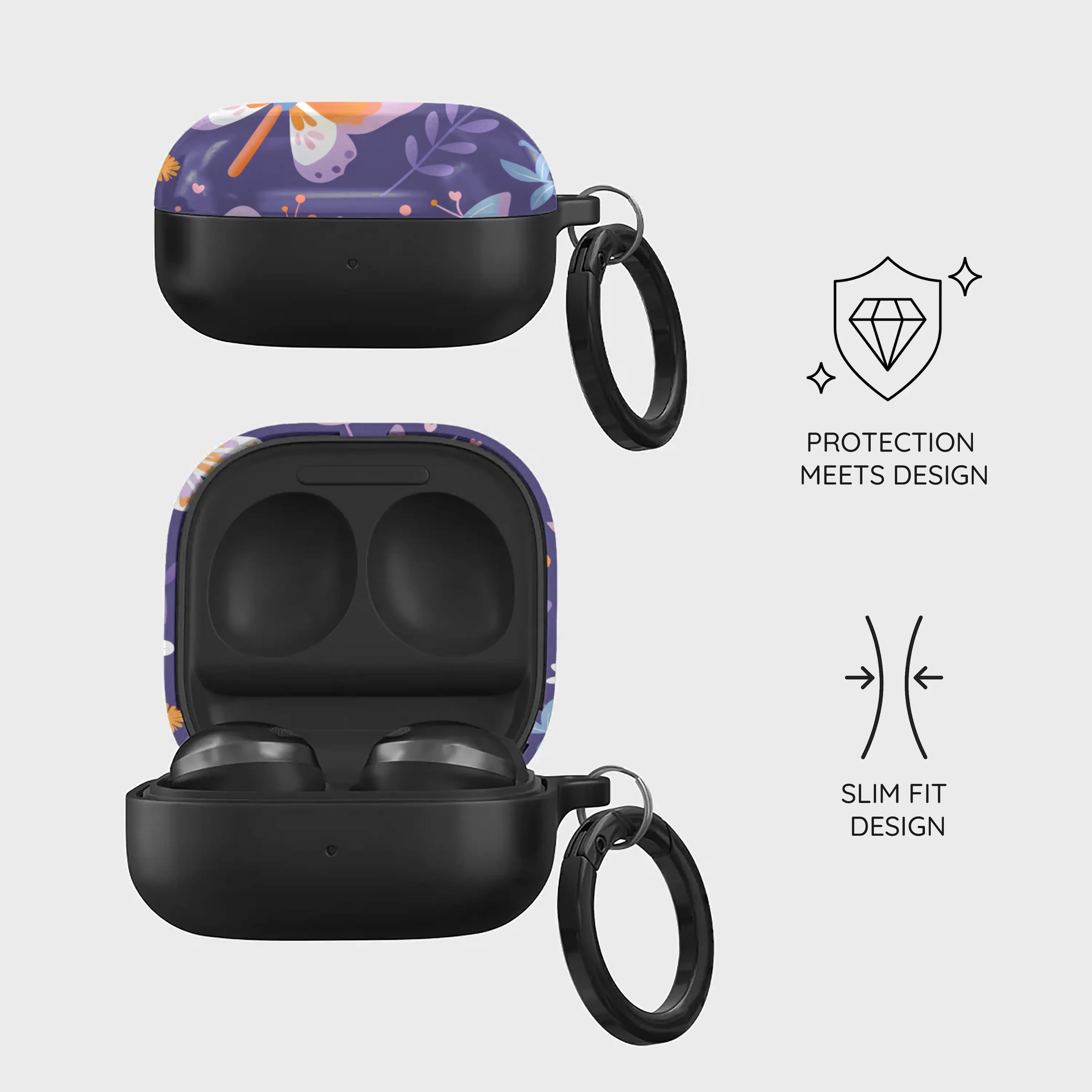 Violet Flutter - Samsung Galaxy Buds 2 Case