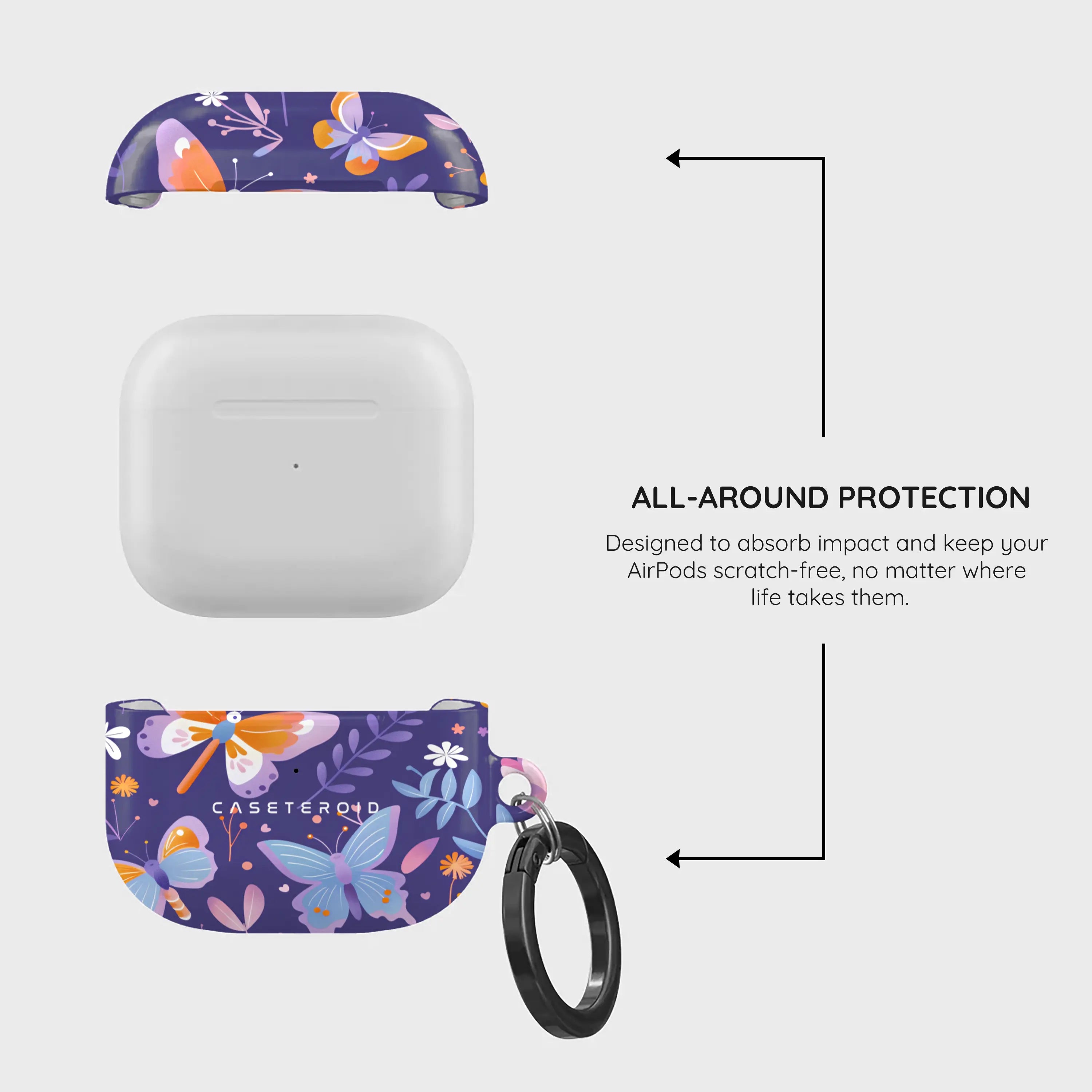 Violet Flutter - AirPods 3 Case