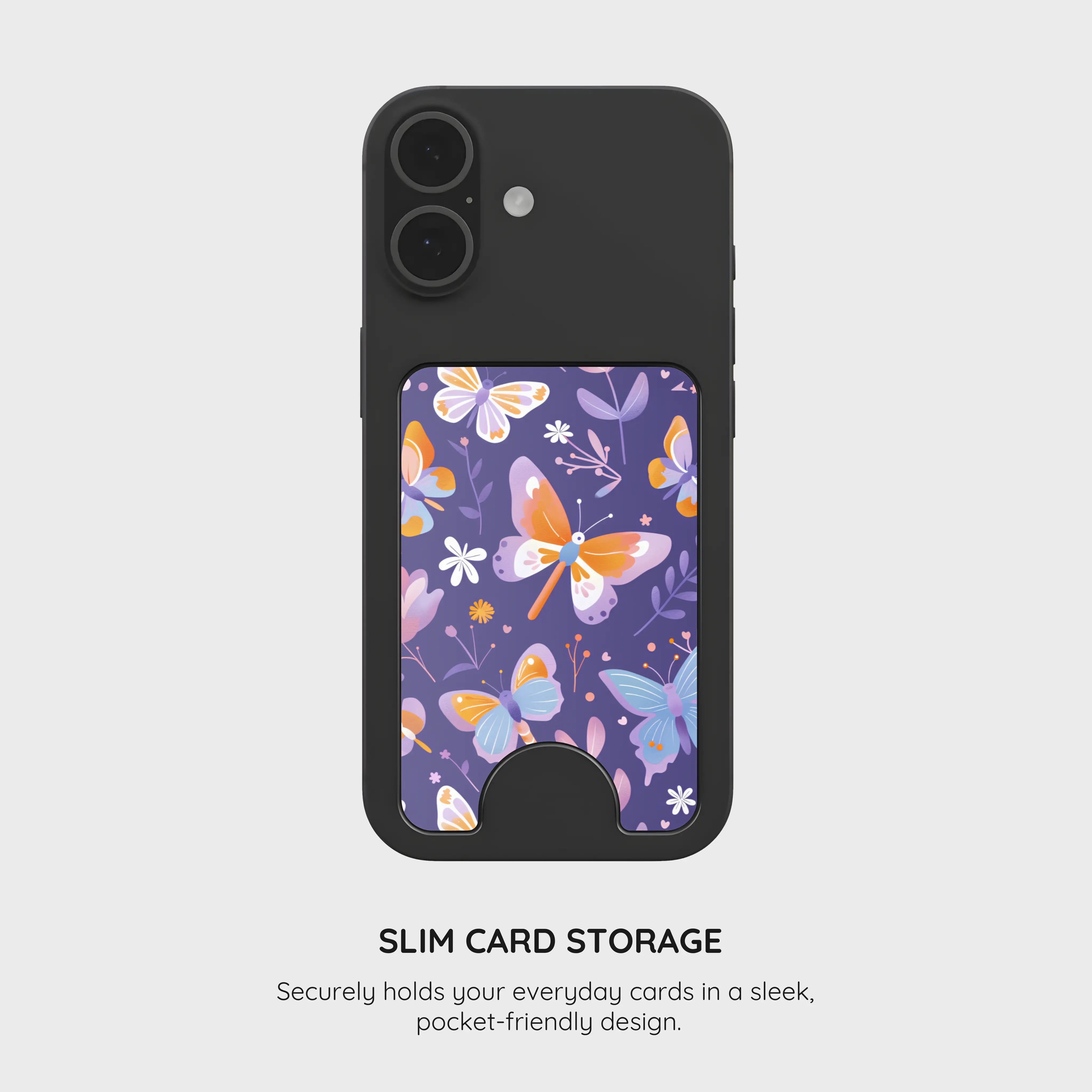 Violet Flutter - Magnetic Wallet & Stand