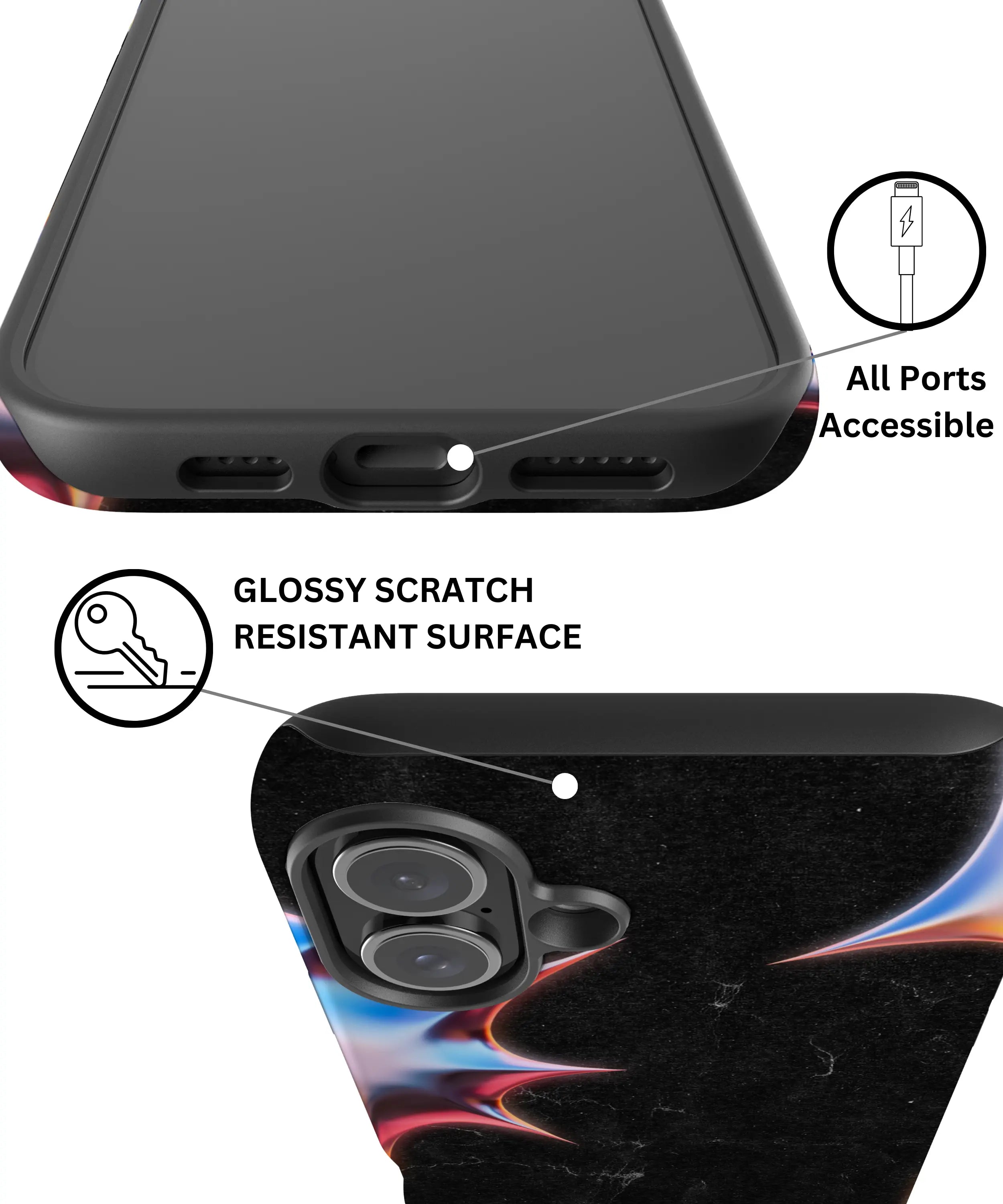 Celestial Noir Galaxy - iPhone 16 Plus Case