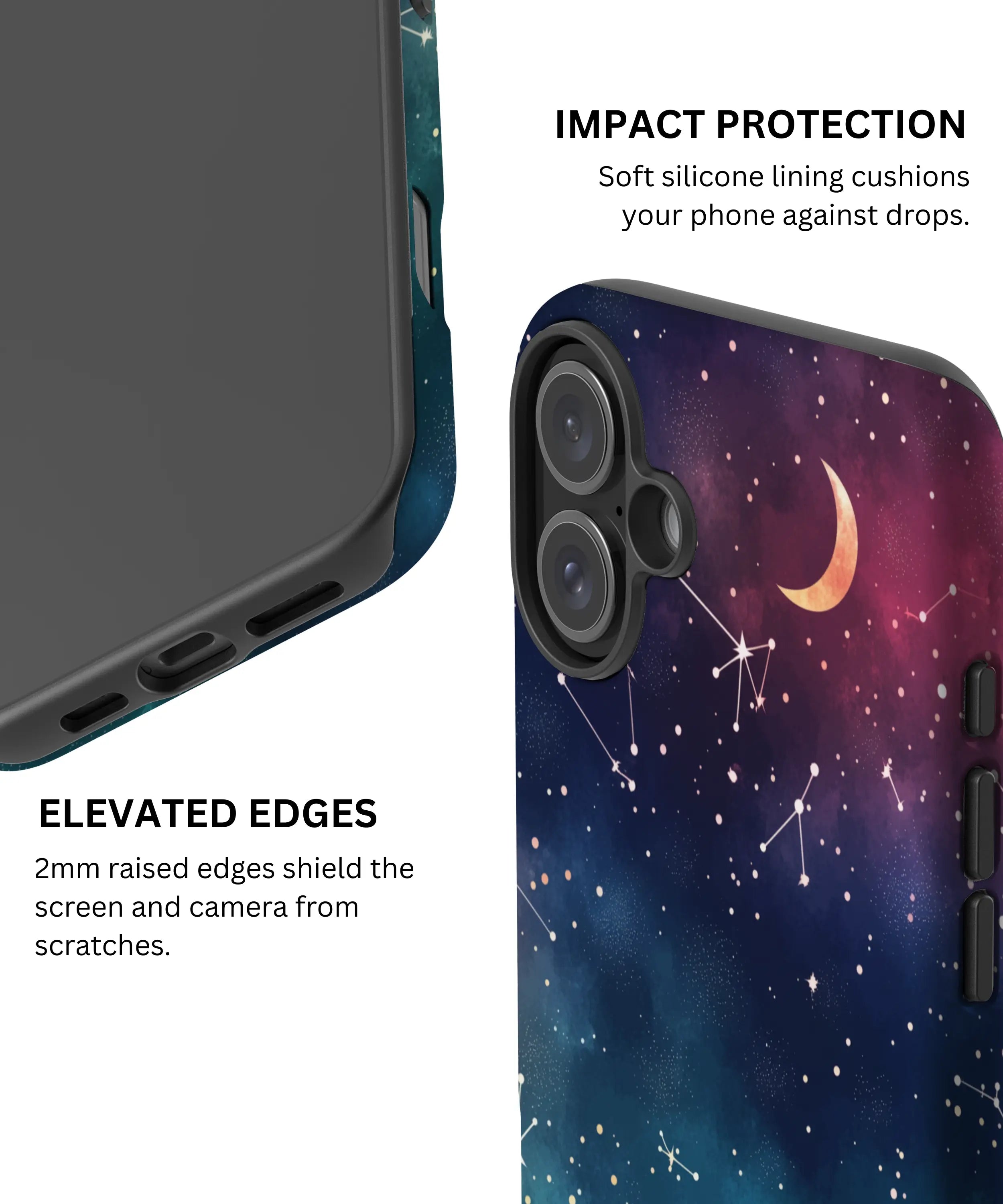 Cosmic Moonlit Pattern - iPhone 16 Plus Case