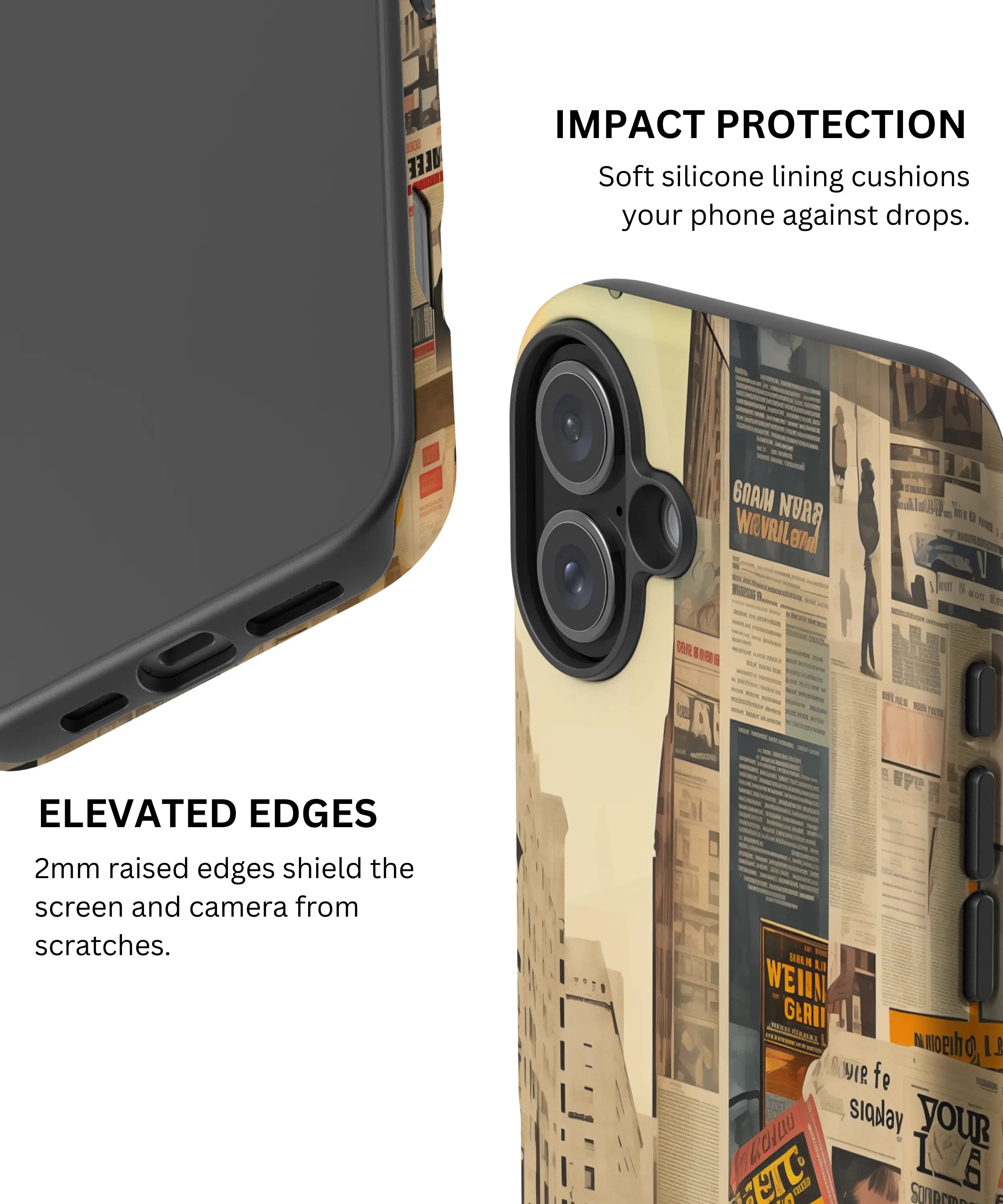 Newsprint Chronicles - iPhone 16 Case