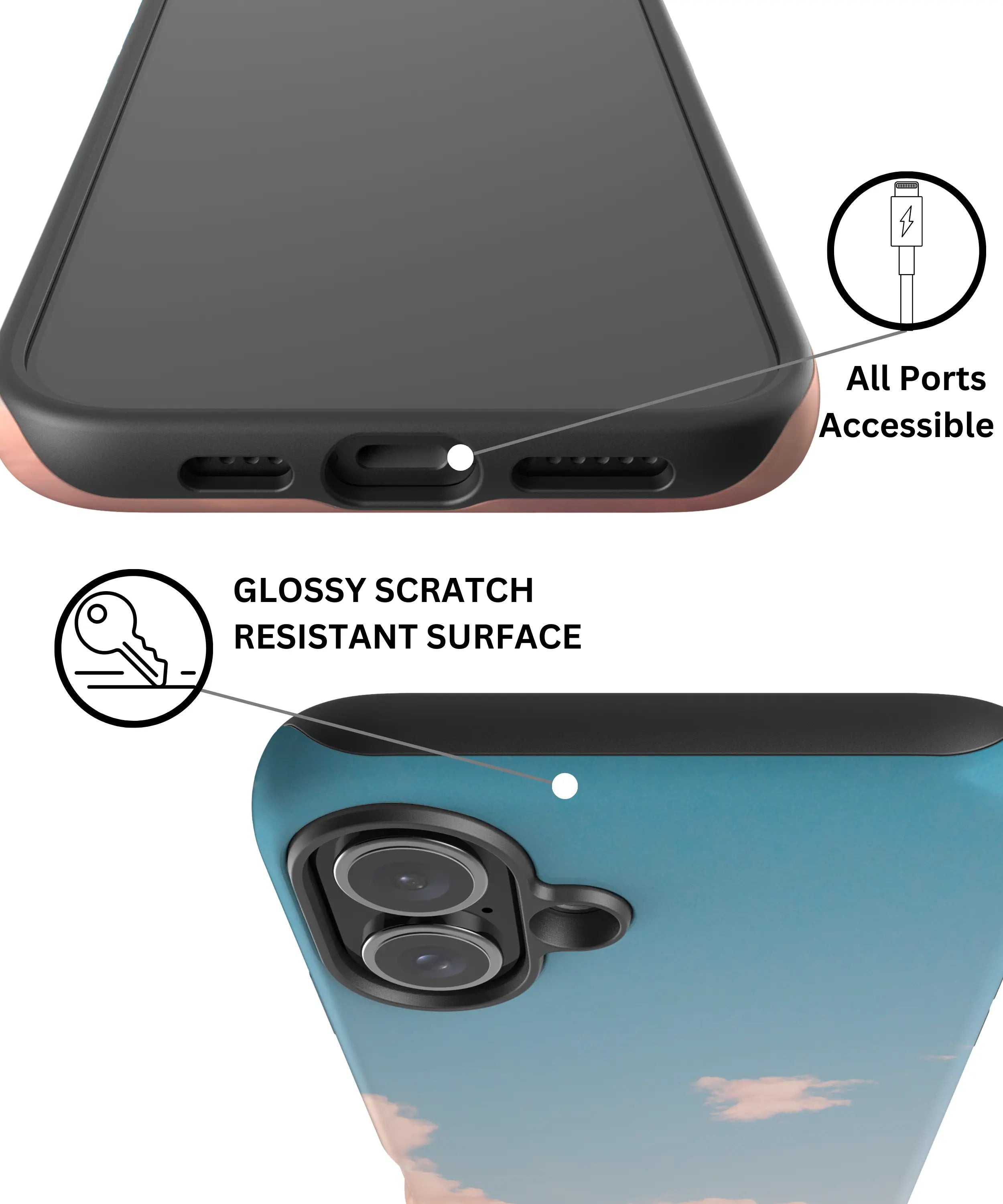 Roseate Skyline - iPhone 16 Plus Case