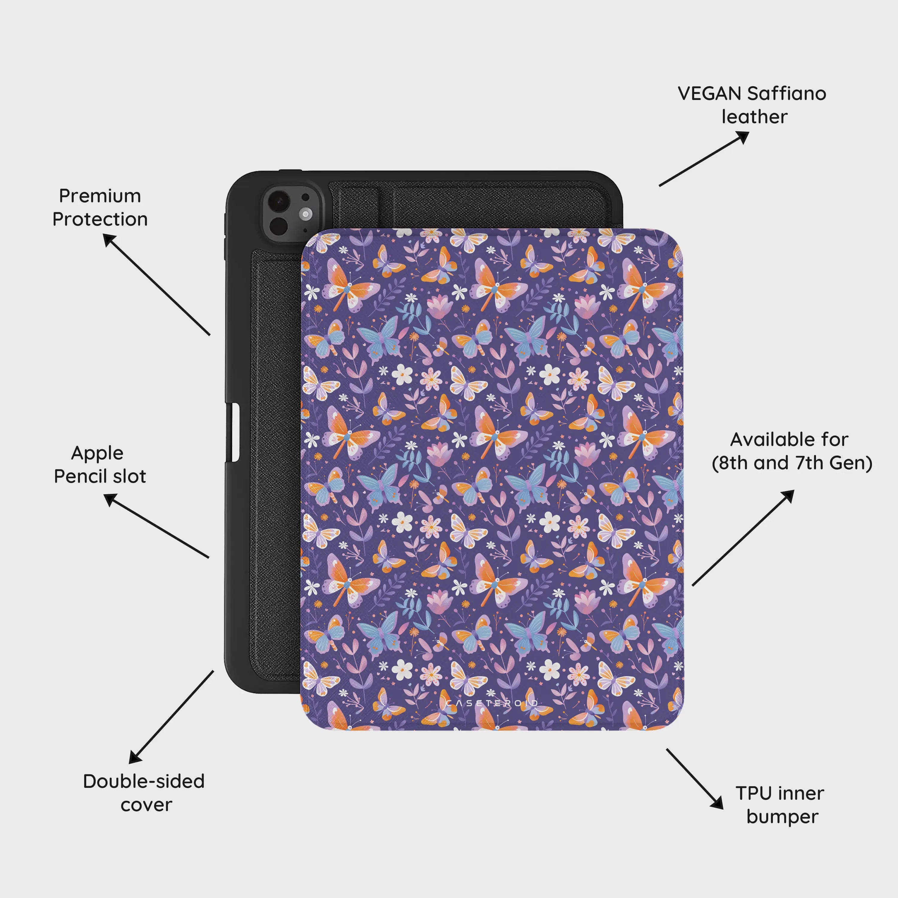 Violet Flutter - iPad Pro 11 (8th/7th Gen) Case