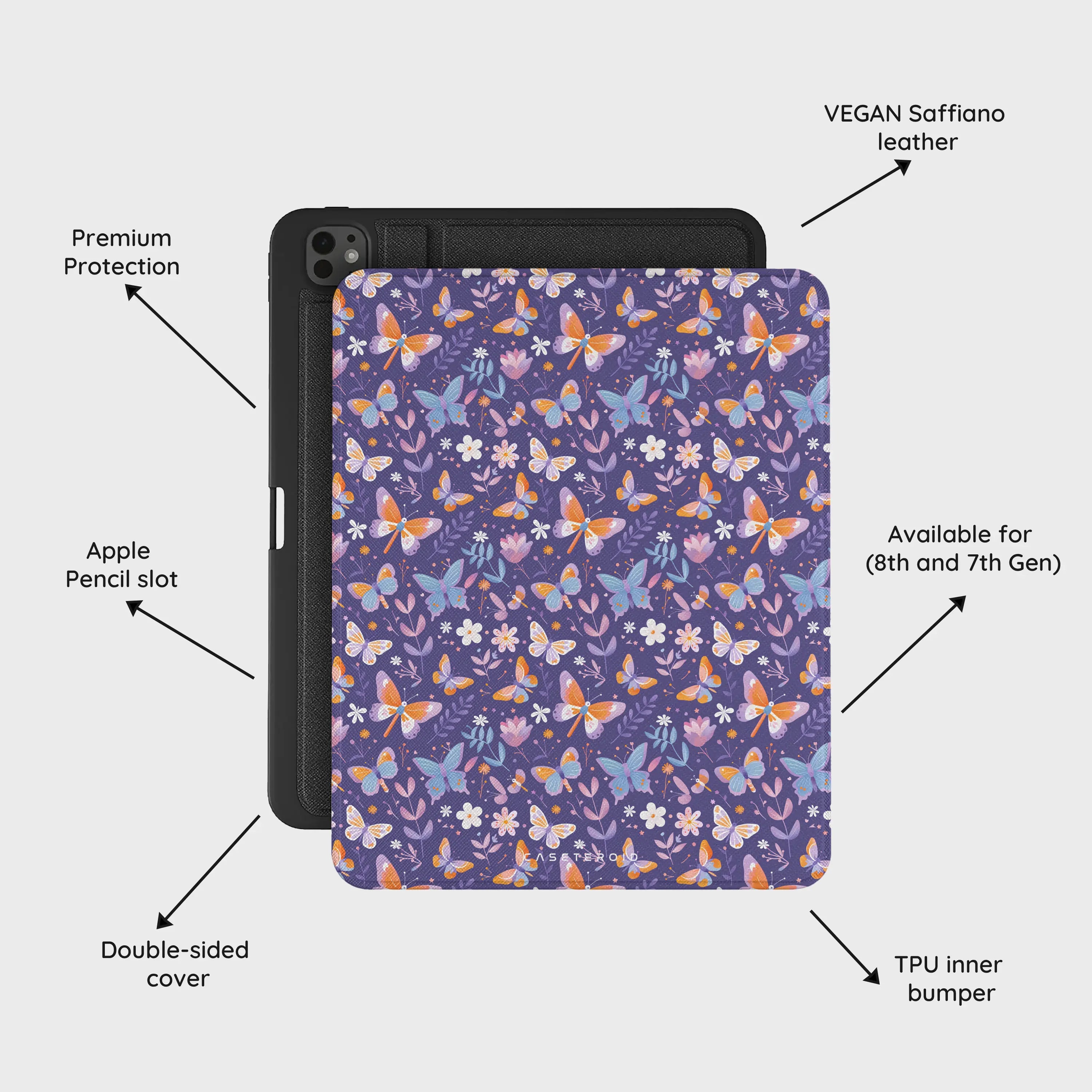 Violet Flutter - iPad Pro 13 (8th/7th Gen) Case