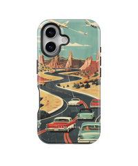 iPhone Tough Case with MagSafe - Vintage Journey Route - CASETEROID