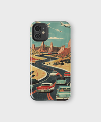 iPhone Tough Case - Vintage Journey Route - CASETEROID