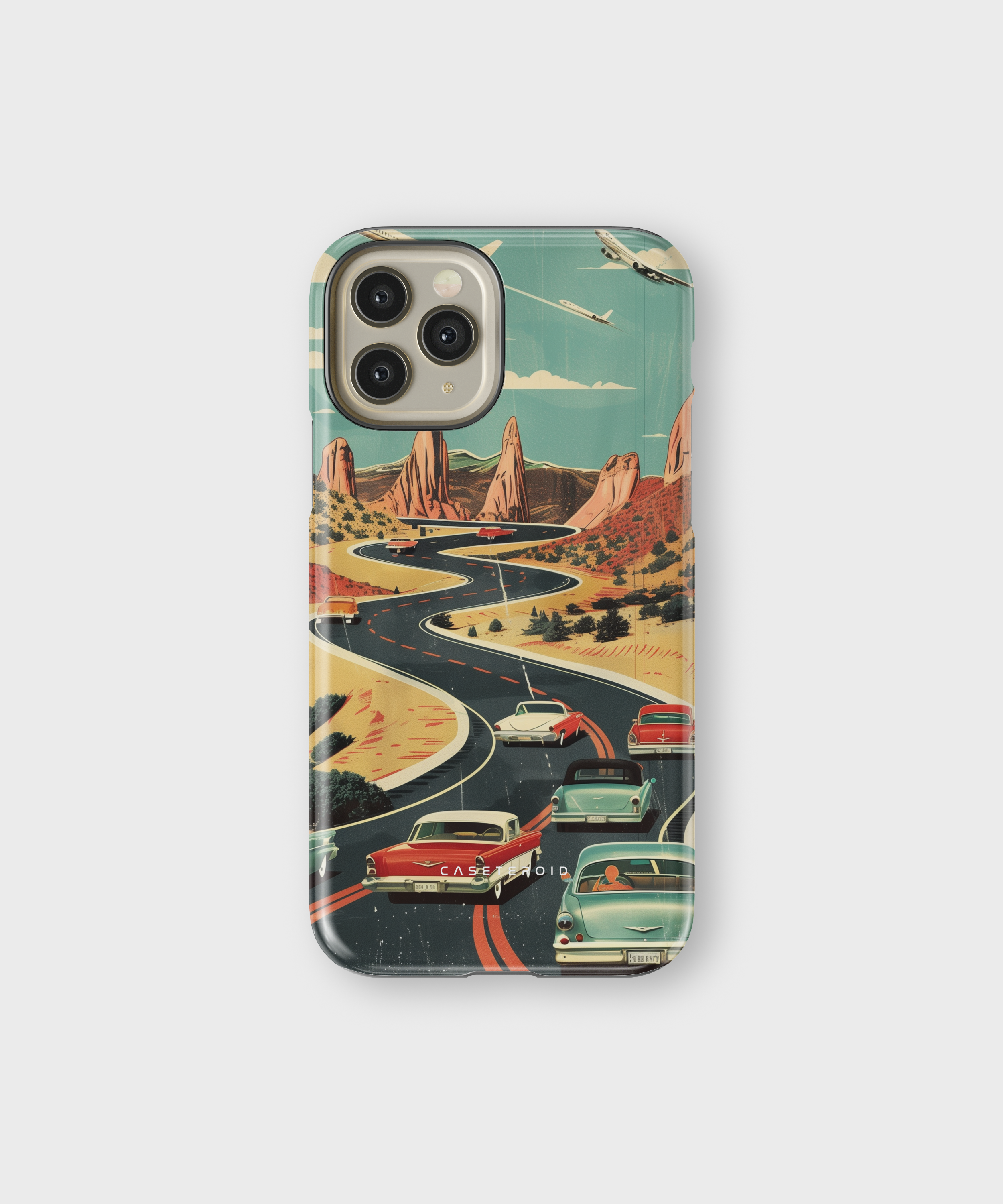 iPhone Tough Case - Vintage Journey Route - CASETEROID