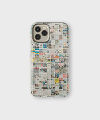 iPhone Tough Case - Worldwide Chronicle Mosaic - CASETEROID