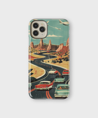 iPhone Tough Case - Vintage Journey Route - CASETEROID