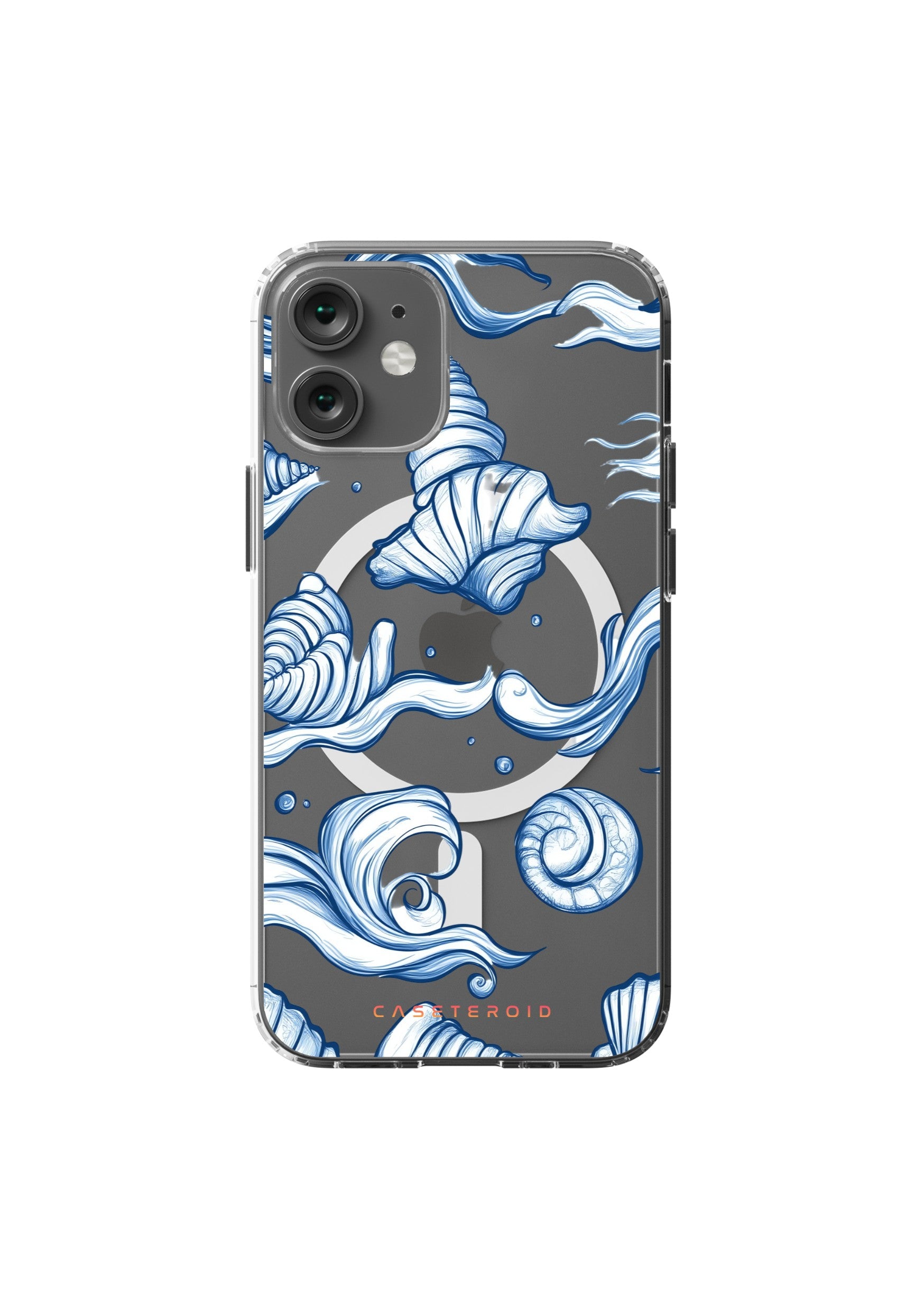 iPhone Clear Case with MagSafe - Seashell Serenade - CASETEROID