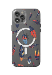 iPhone Clear Case with MagSafe - Tribal Feather - CASETEROID