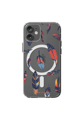 iPhone Clear Case with MagSafe - Tribal Feather - CASETEROID