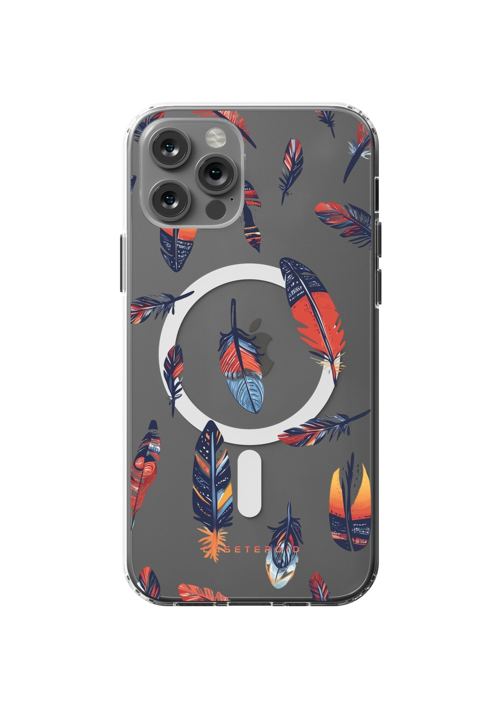 iPhone Clear Case with MagSafe - Tribal Feather - CASETEROID